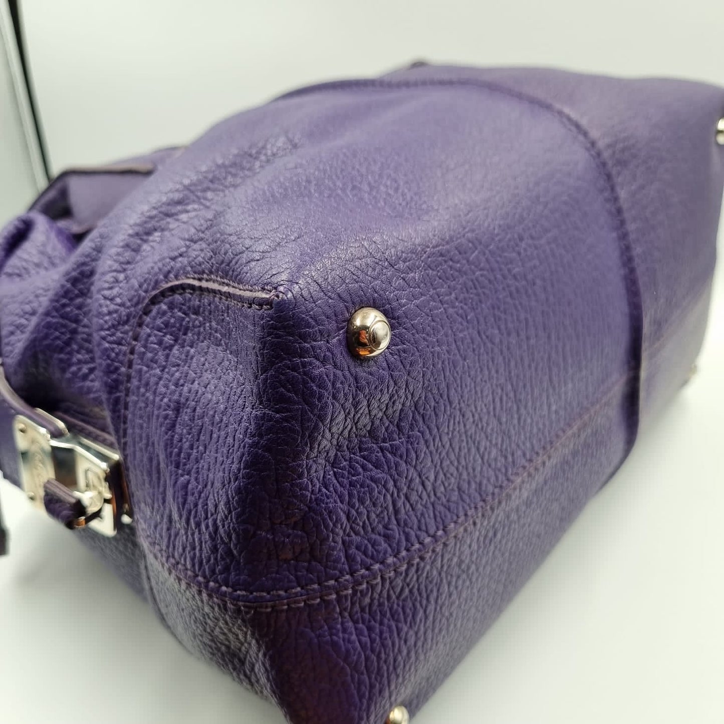 Tod's D-Styling Convertibles Bauletto Purple SHW Size 35x15x24