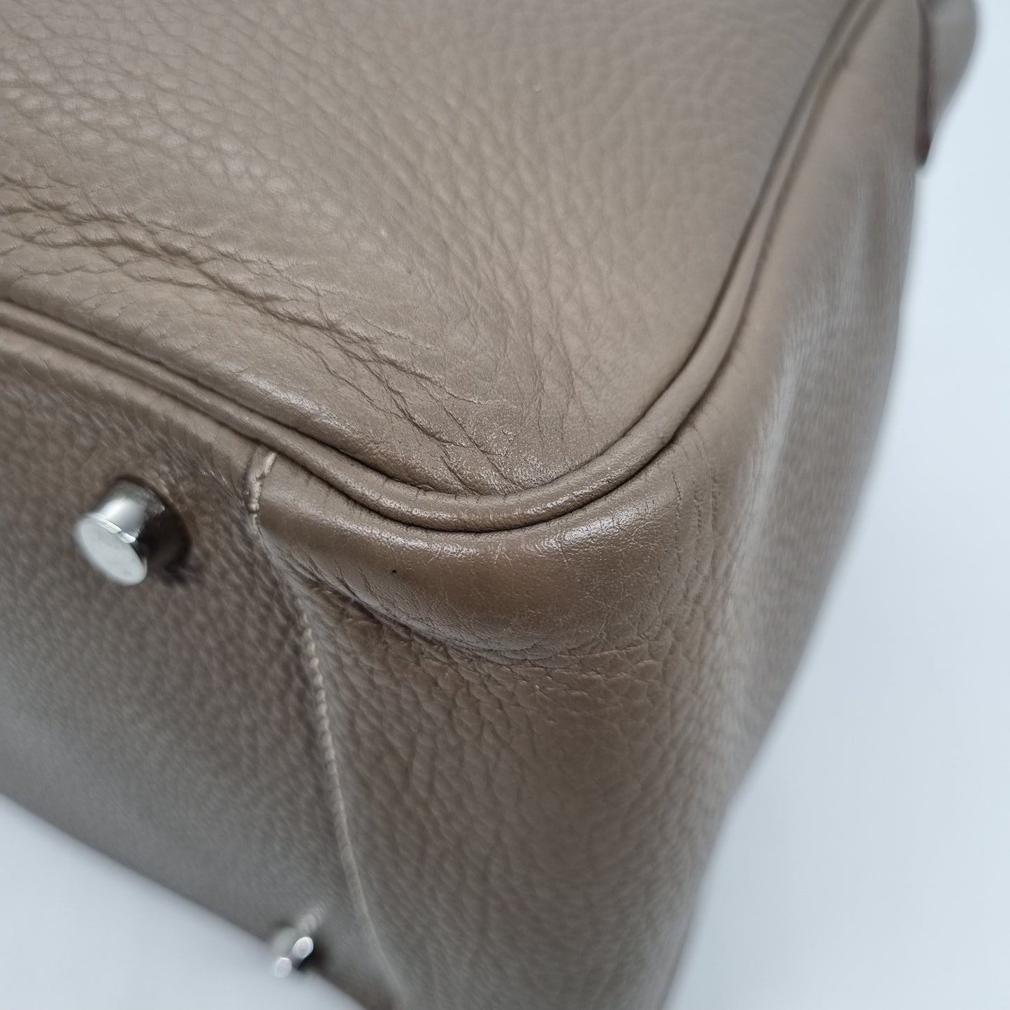 Hermes Lindy 34 Etoupe Clemence PHW #P 2012 Size 34x17x21
