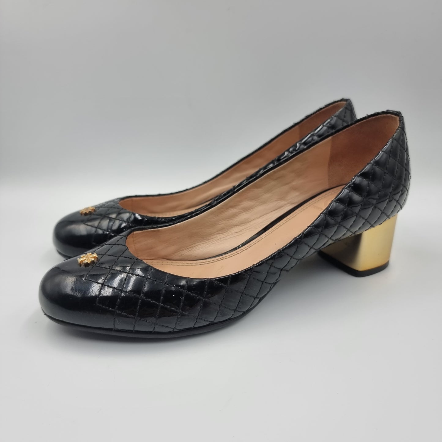 Tory Burch Patent Pump Black Insole 24.5
