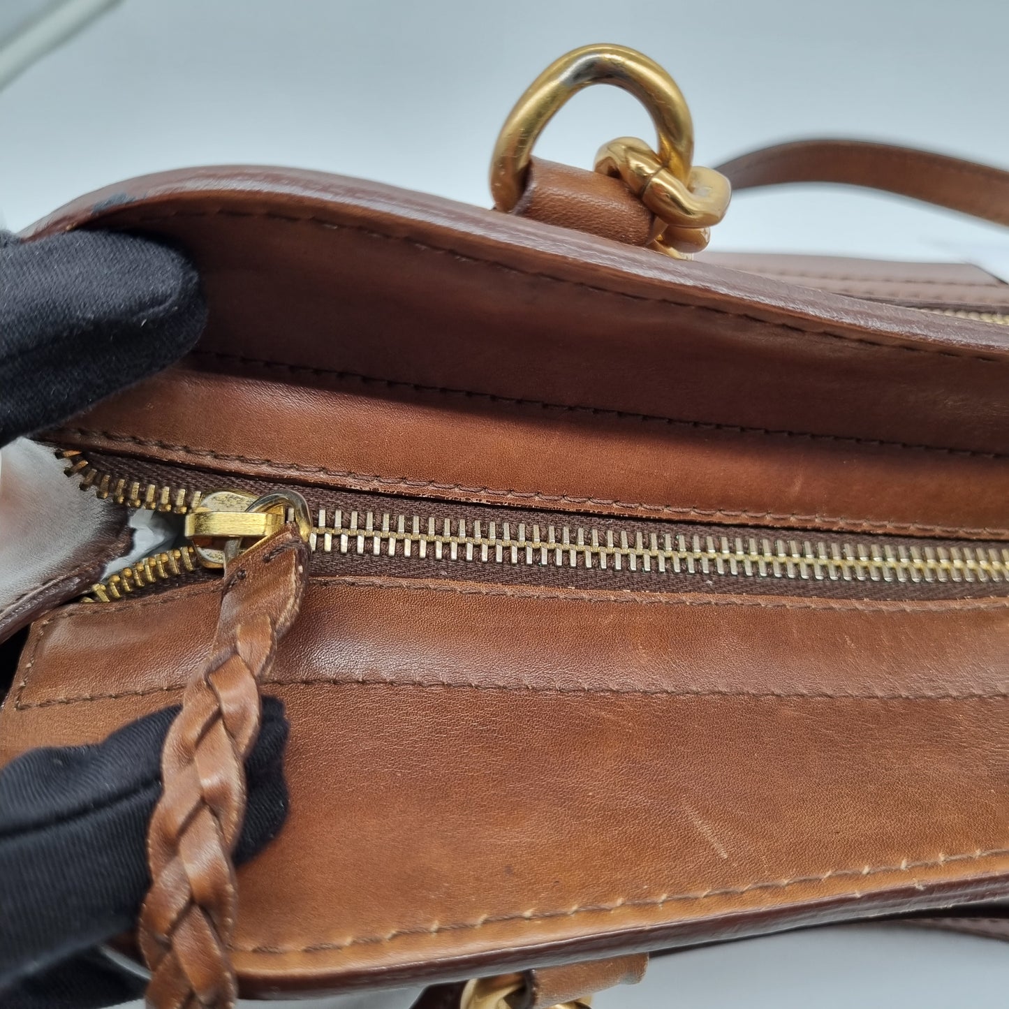 Miu Miu VIntage Chain Shoulder Bag Brown Size 35x11x16
