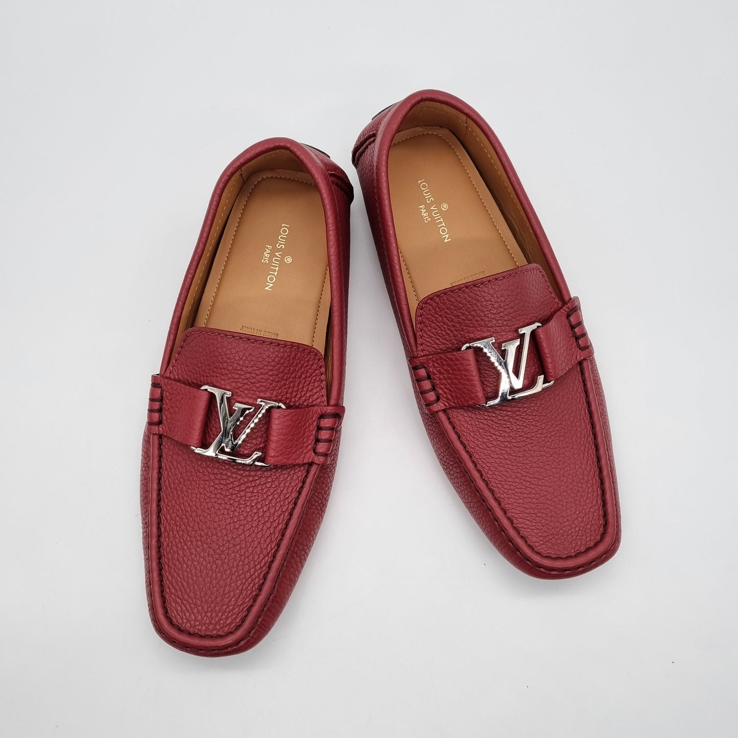 Louis Vuitton Monte Carlo Leather Loafer Hibiscus Red Size 8,5/28,5