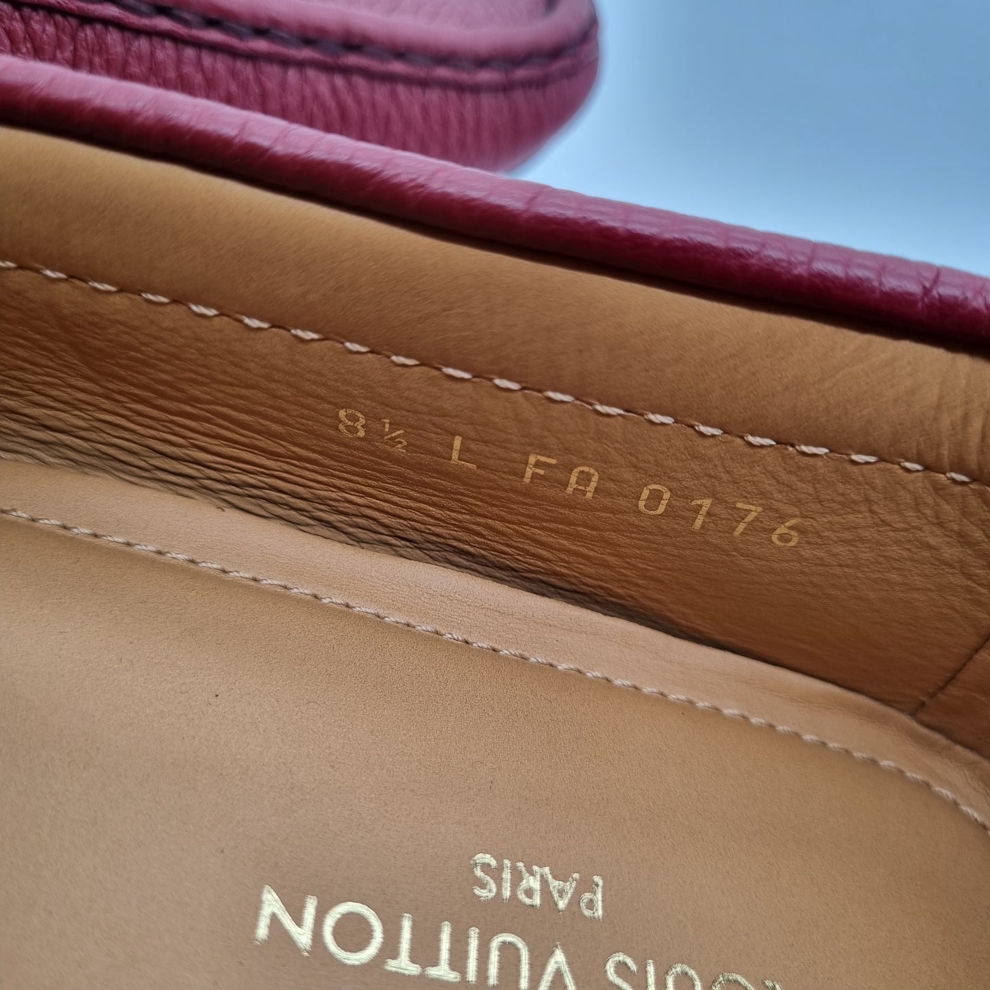 Louis Vuitton Monte Carlo Leather Loafer Hibiscus Red Size 8,5/28,5