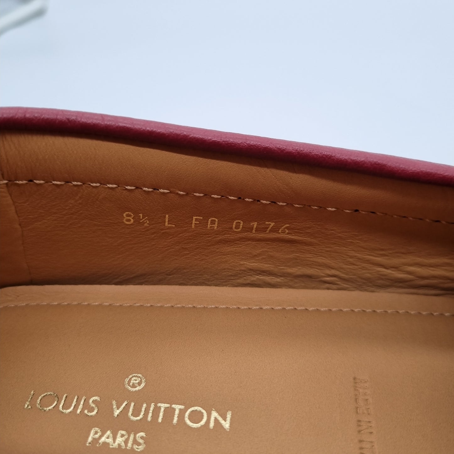 Louis Vuitton Monte Carlo Leather Loafer Hibiscus Red Size 8,5/28,5