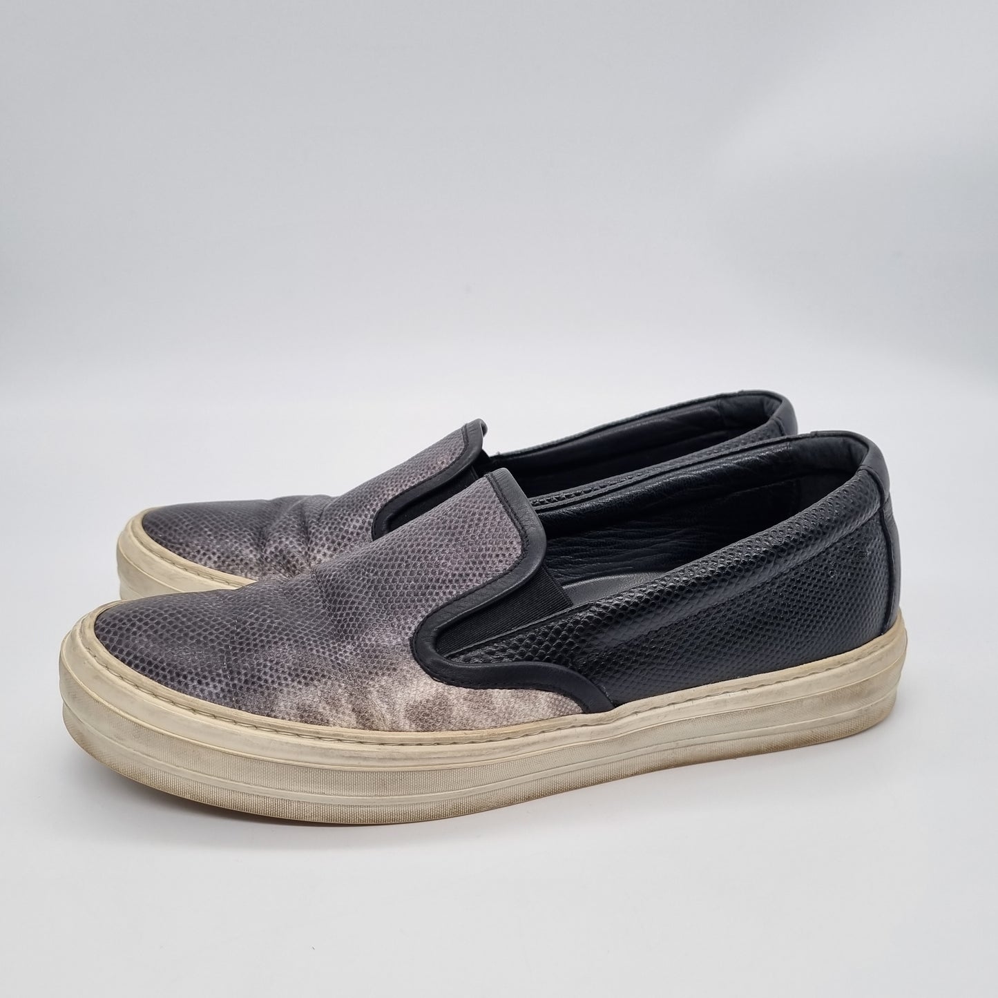 Salvatore Ferragamo Loafers Printed Snake Skin Black Insole 25,5