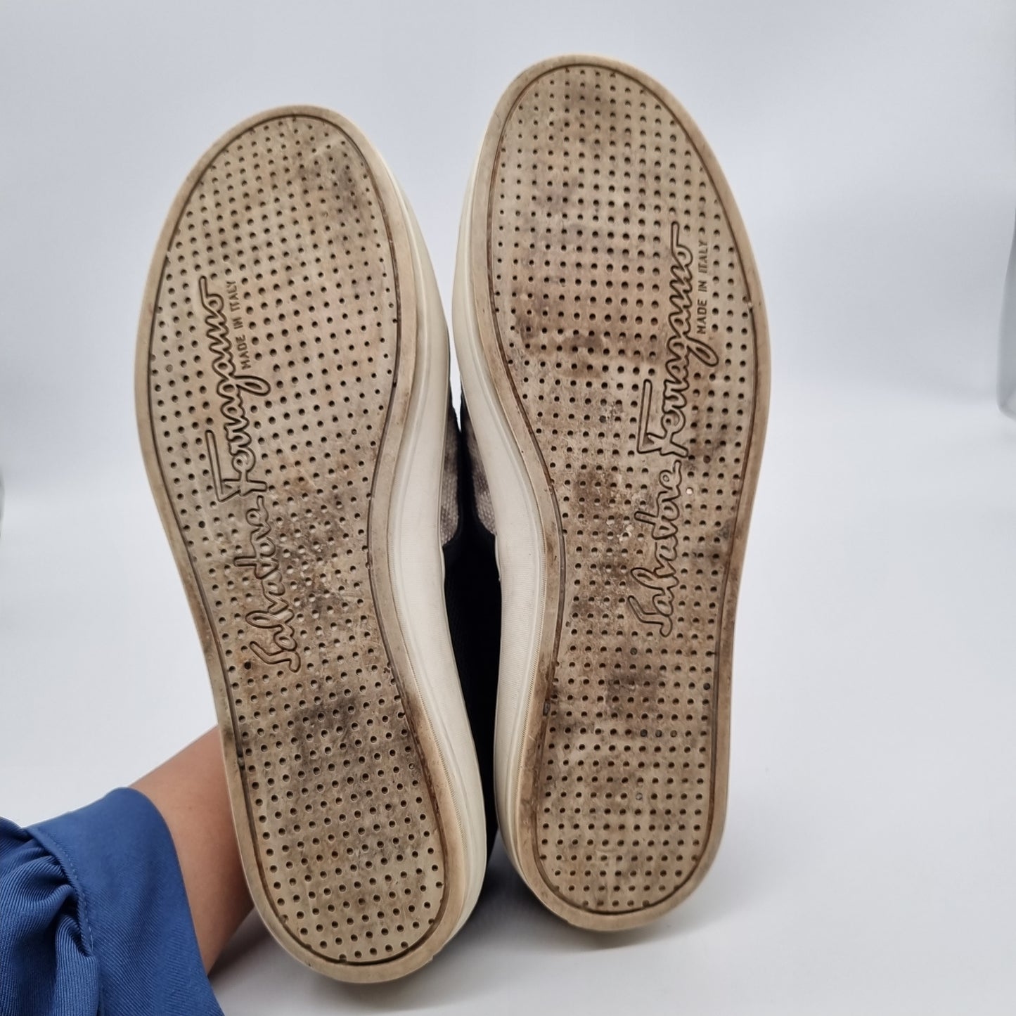 Salvatore Ferragamo Loafers Printed Snake Skin Black Insole 25,5