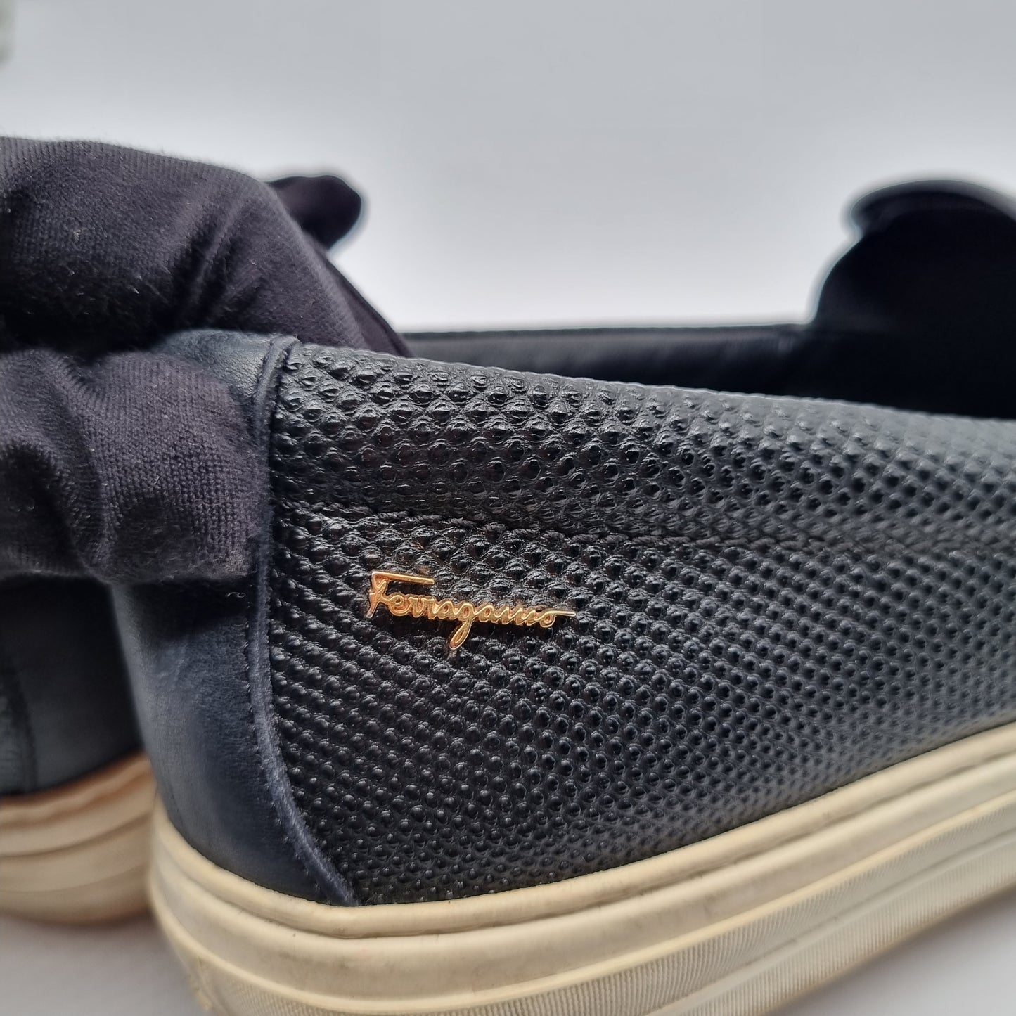 Salvatore Ferragamo Loafers Printed Snake Skin Black Insole 25,5