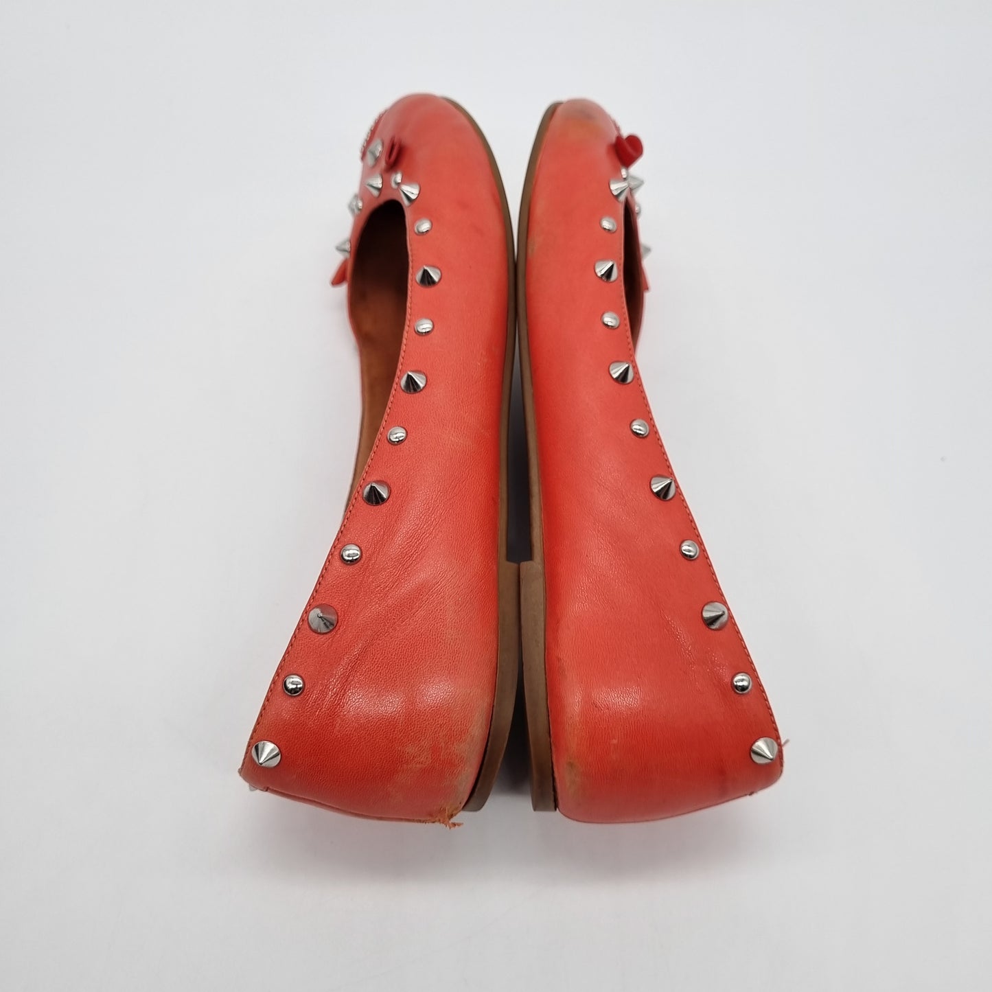 Marc by Marc Jacobs Ballerine Leather Orange Studed Size 41/27