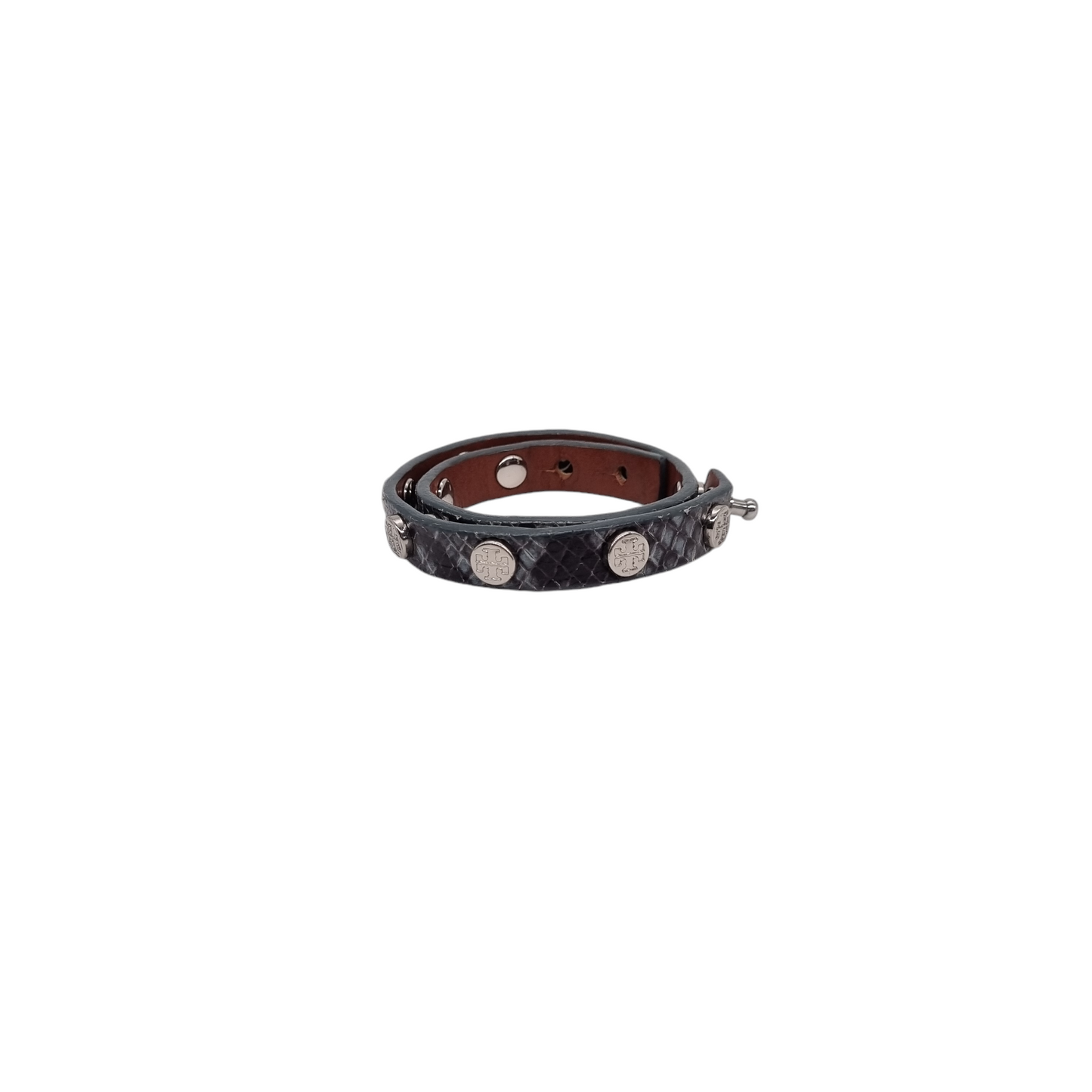 Tory Burch Double Tour Bracelet Snake Skin