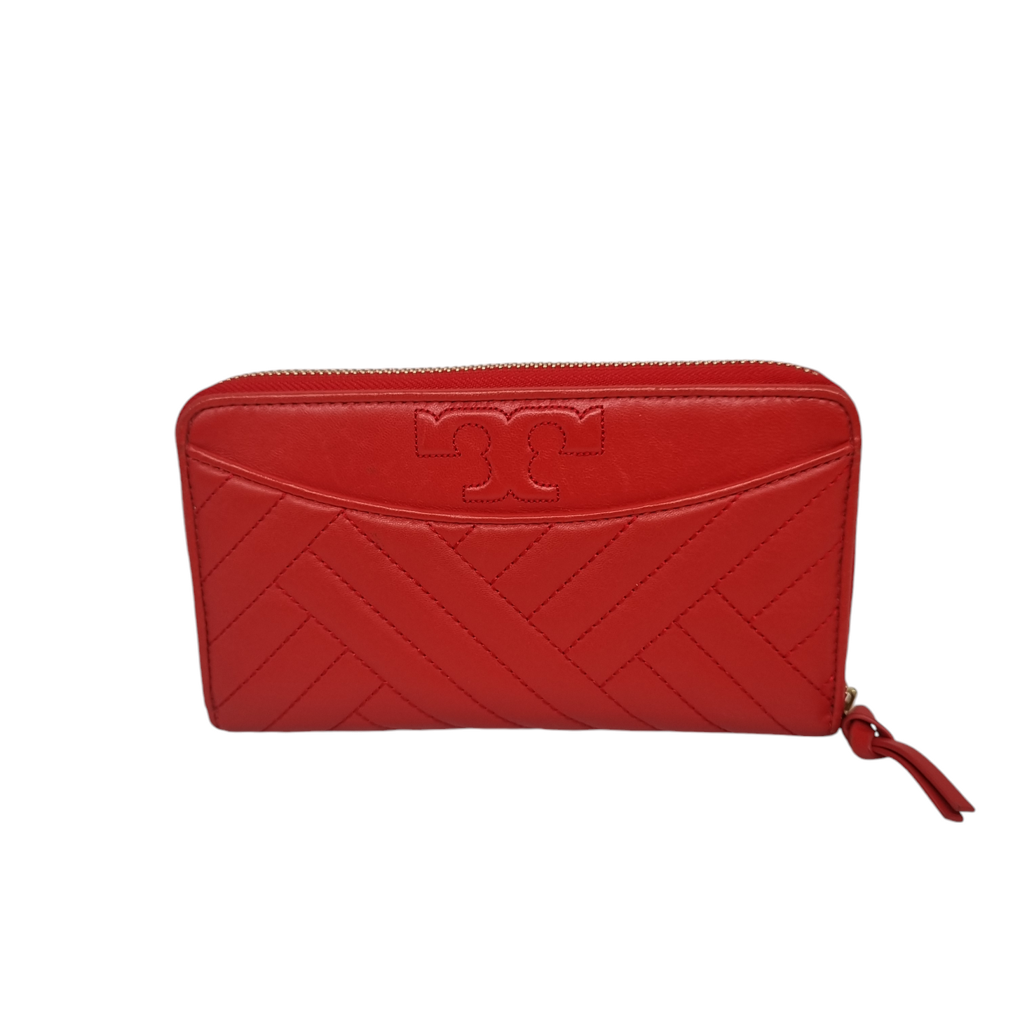Tory Burch Alexa Zip Continental Wallet Red Size 19x11