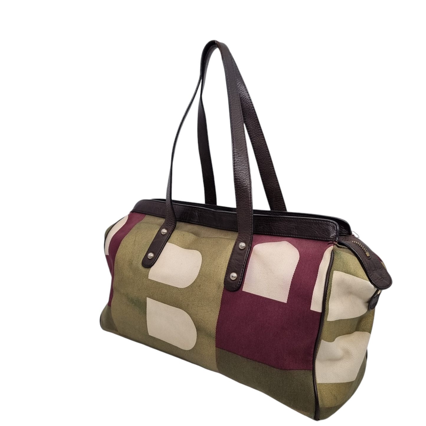 Bally Canvas Shoulder Bag Multicolor Size 35x11x27