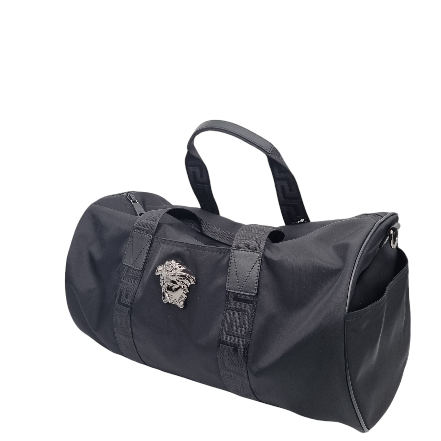 Versace Duffle Bag Nylon BLack New Size 46x27x2