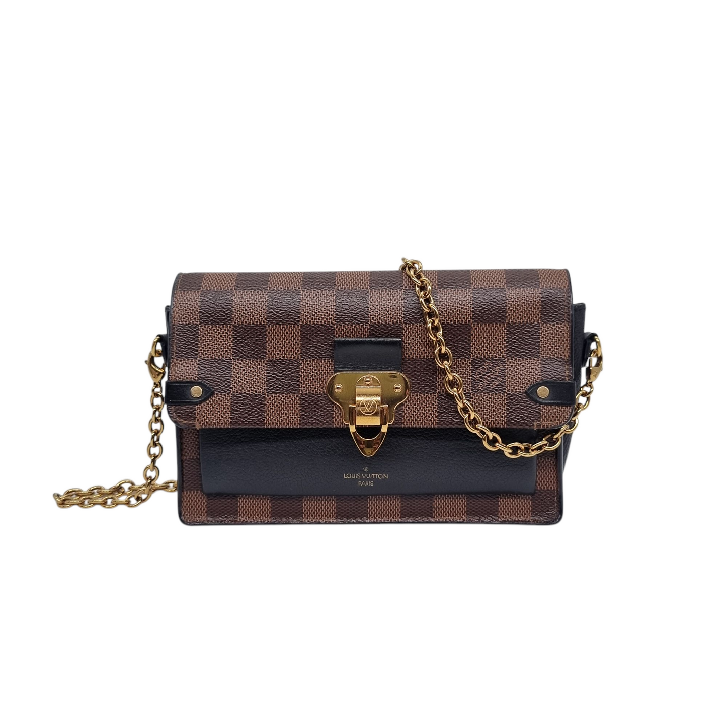 Louis Vuitton Vavin Damier Ebene Chain Wallet 2021 Size 16x4x13