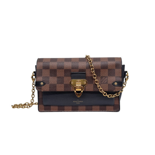 Louis Vuitton Vavin Damier Ebene Chain Wallet 2021 Size 16x4x13