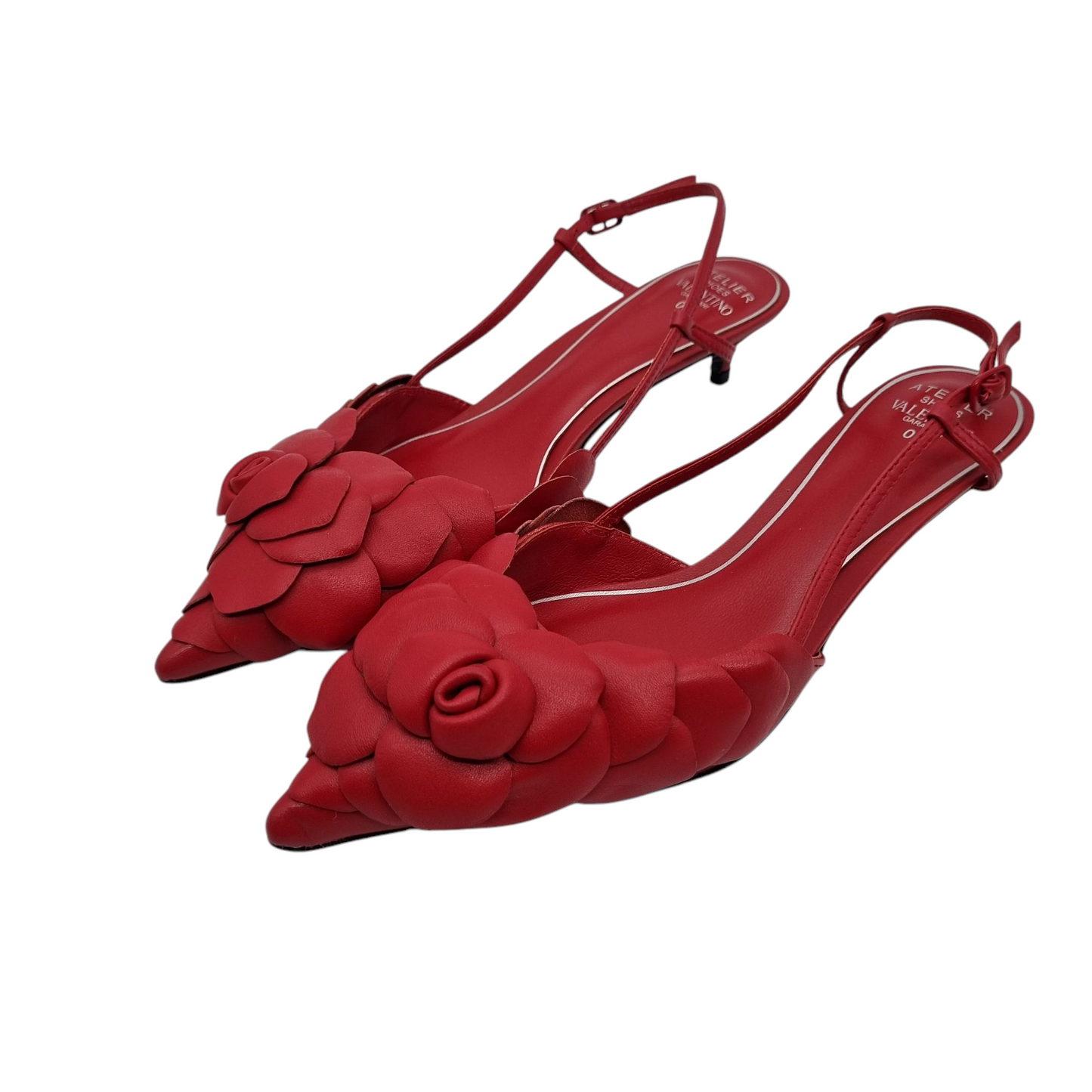 Valentino Garavani Atelier Rose Edition Heels Red Size 40/27 Dari Ujung