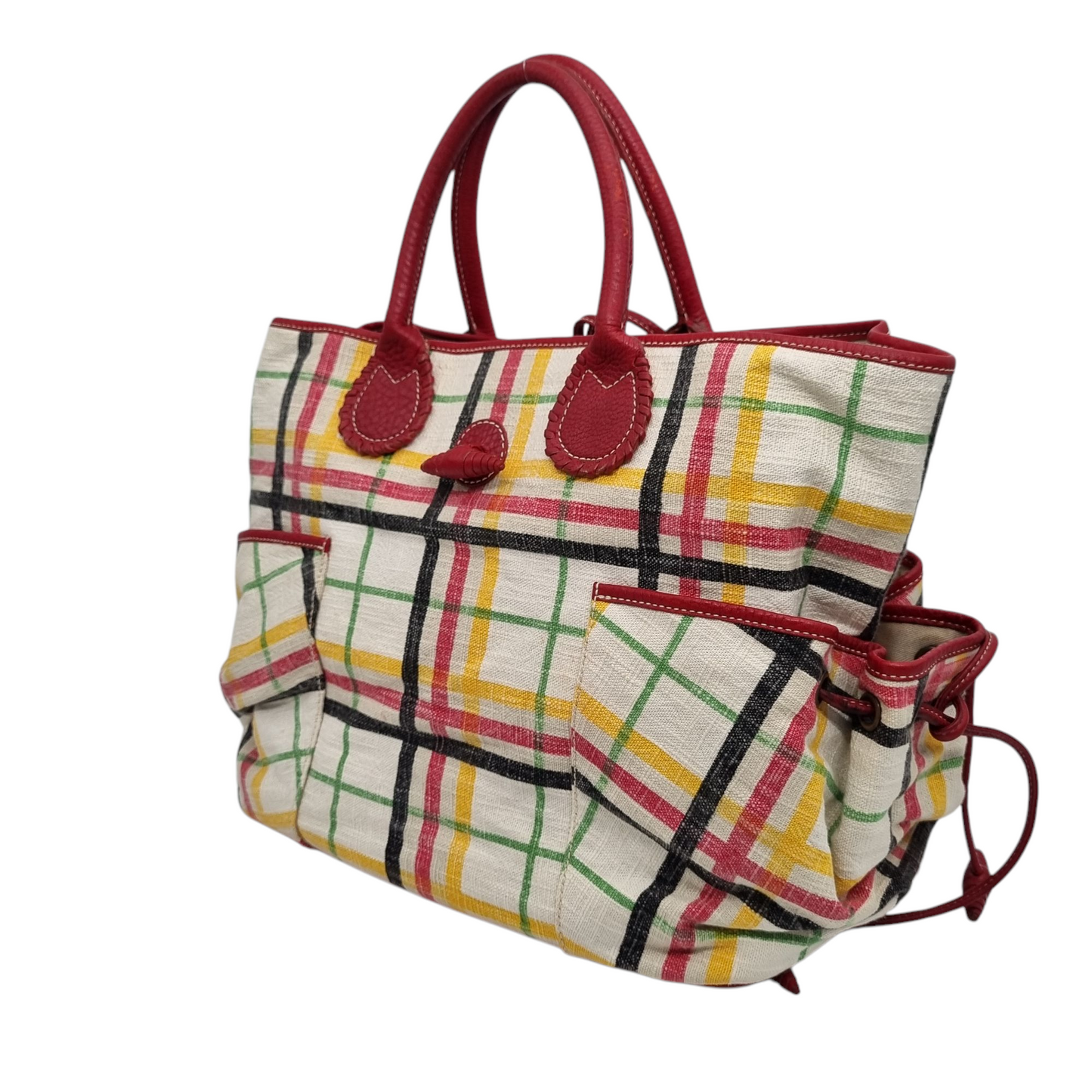 Burberry Canvas Nova Check Large Tote Multicolor Size 34x20x30