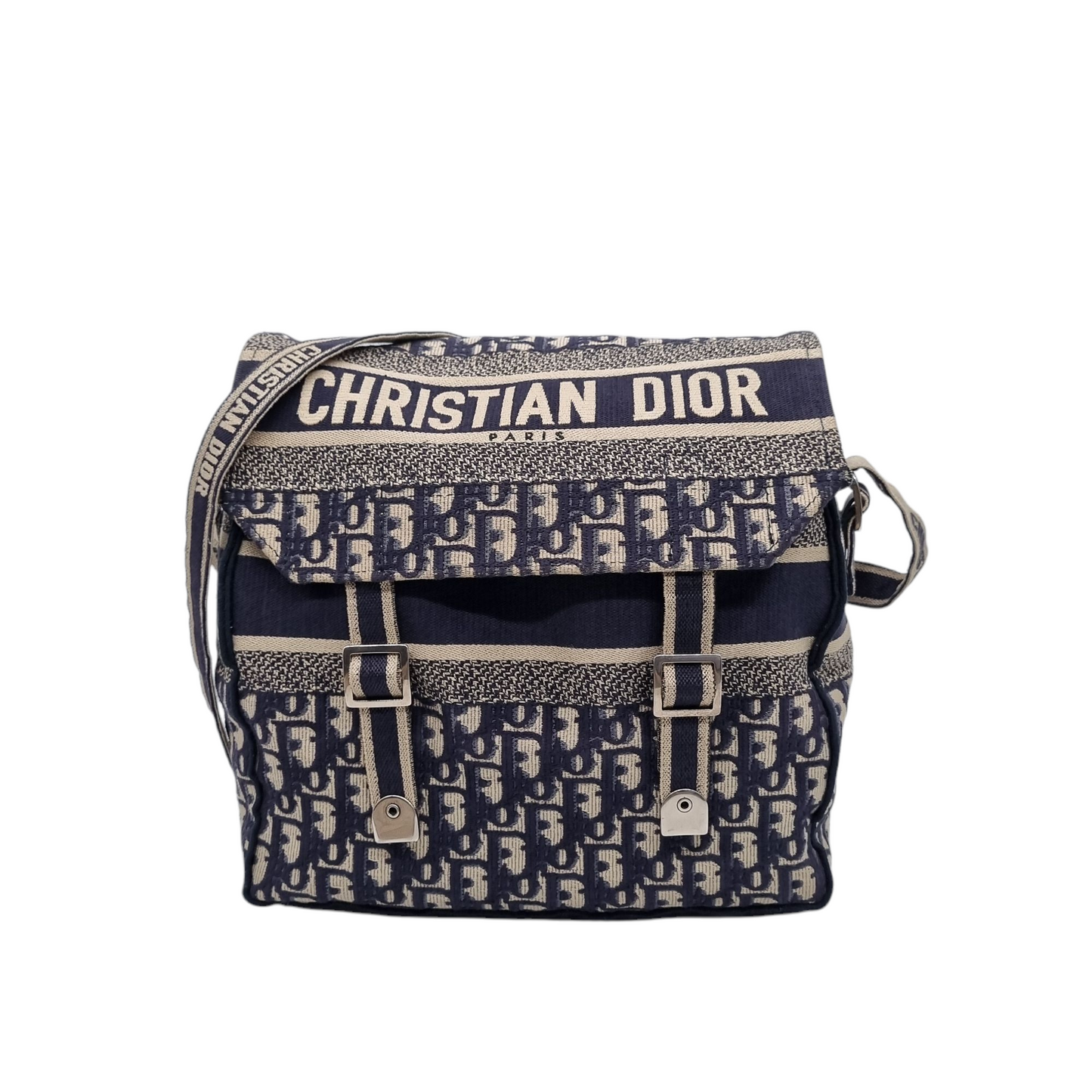 Dior Diorcamp Oblique Embroidery Blue 2018 Size 26x12x24