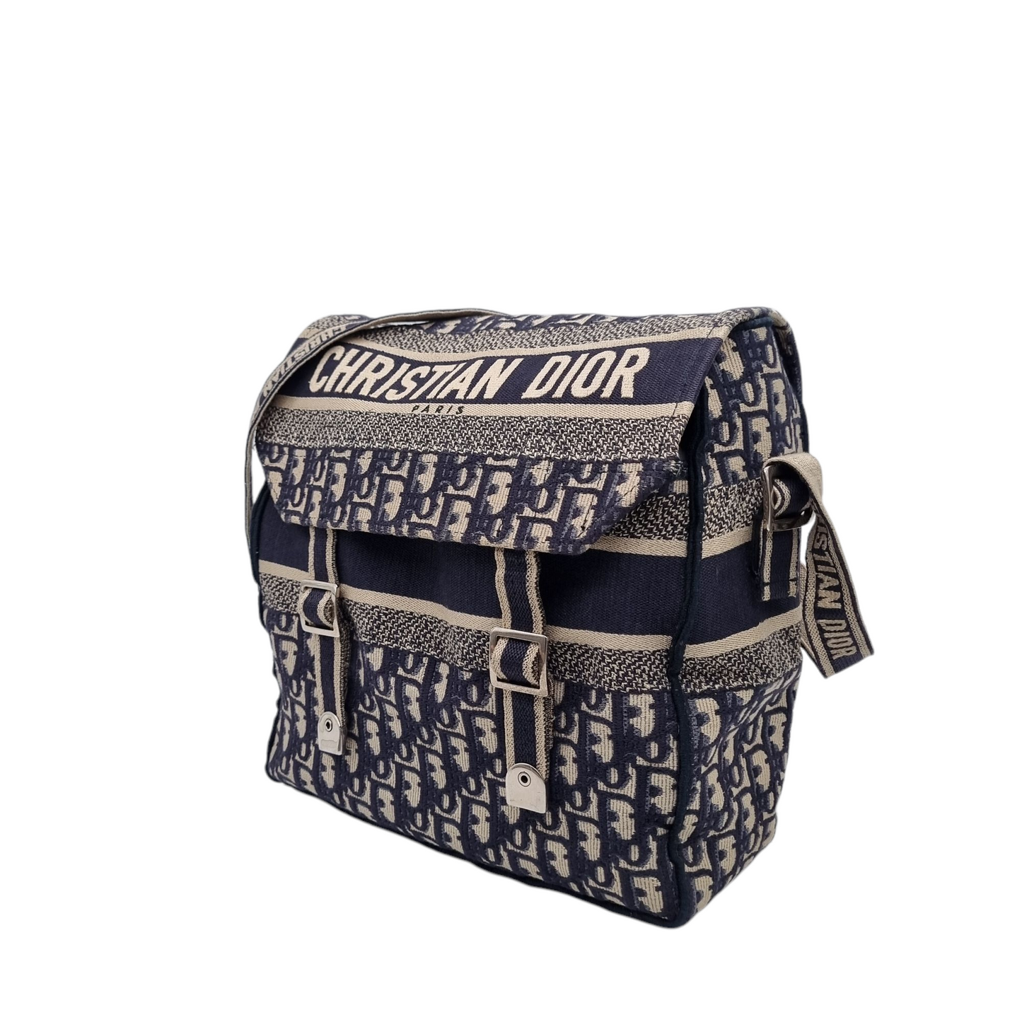 Dior Diorcamp Oblique Embroidery Blue 2018 Size 26x12x24