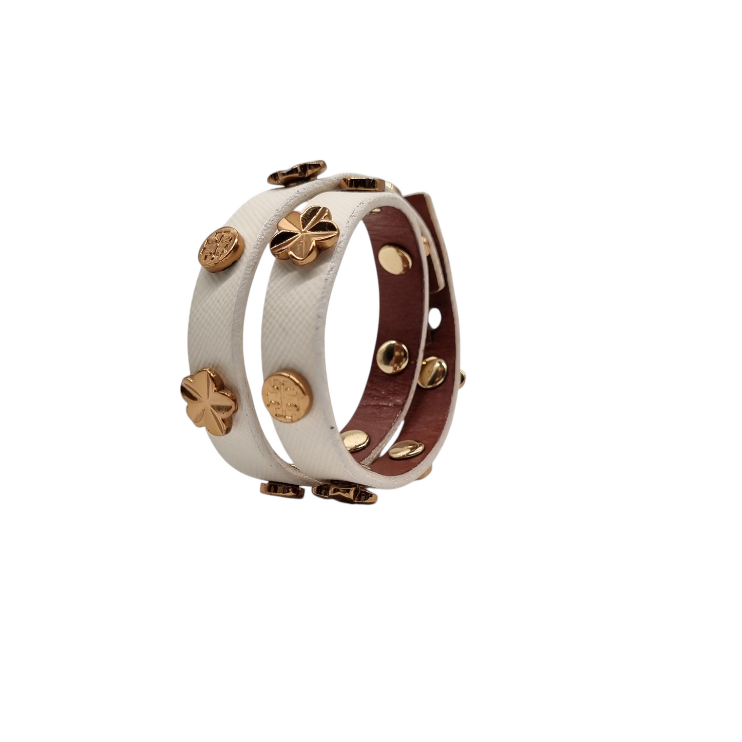Tory Burch Bracelet Stud White GHW