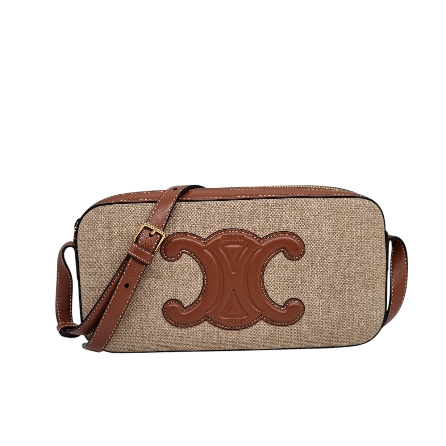 Celine Triomphe Camera Bag Canvas Leather 2022 Size 26x4x14