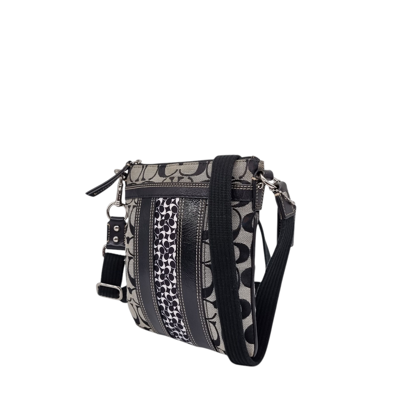Coach Signature Crossbody Bag Black Size 19x22