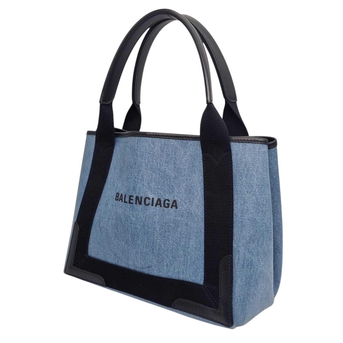 Balenciaga Cabas Navy Canvas Black #W 2019 Size 30x18x24