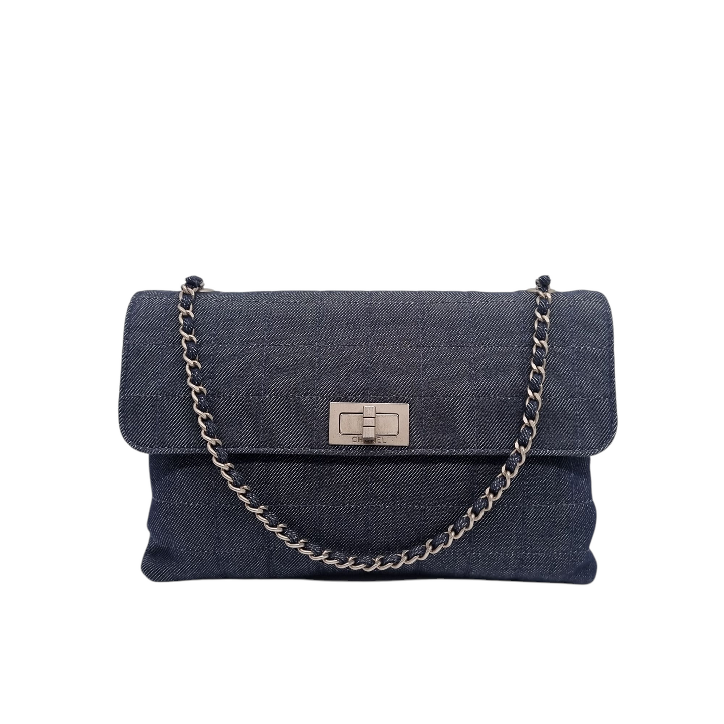Chanel Reissue Vintage Black Cavas #6 Size 24x16x2