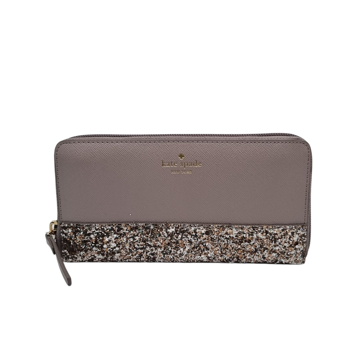 Kate Spade Greta Long Zip Wallet Glitter Grey Size 20x10