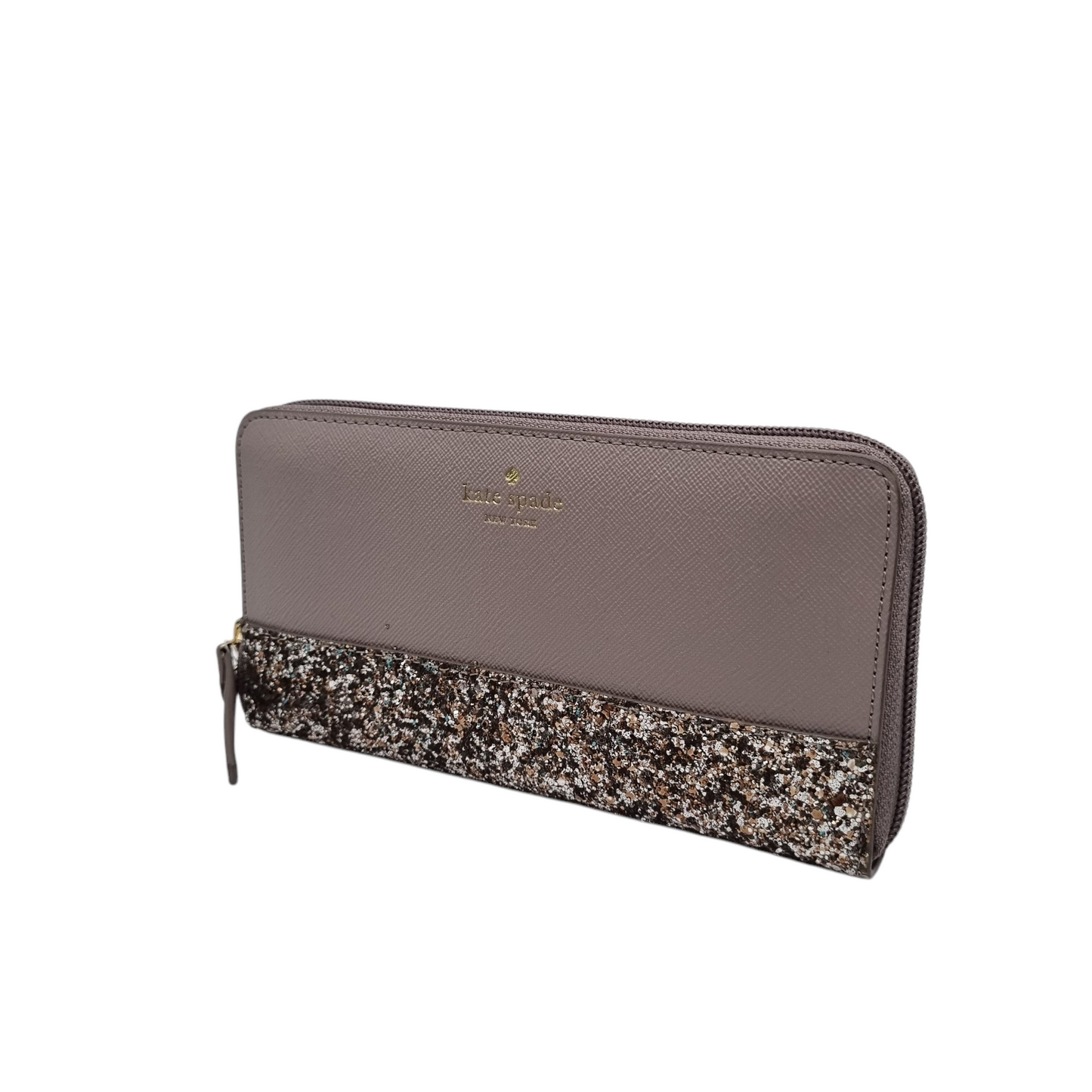 Kate Spade Greta Long Zip Wallet Glitter Grey Size 20x10