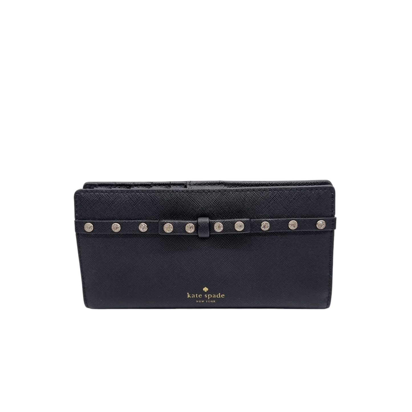 Kate Spade Crystal Stid Wallet Black Size 17x9