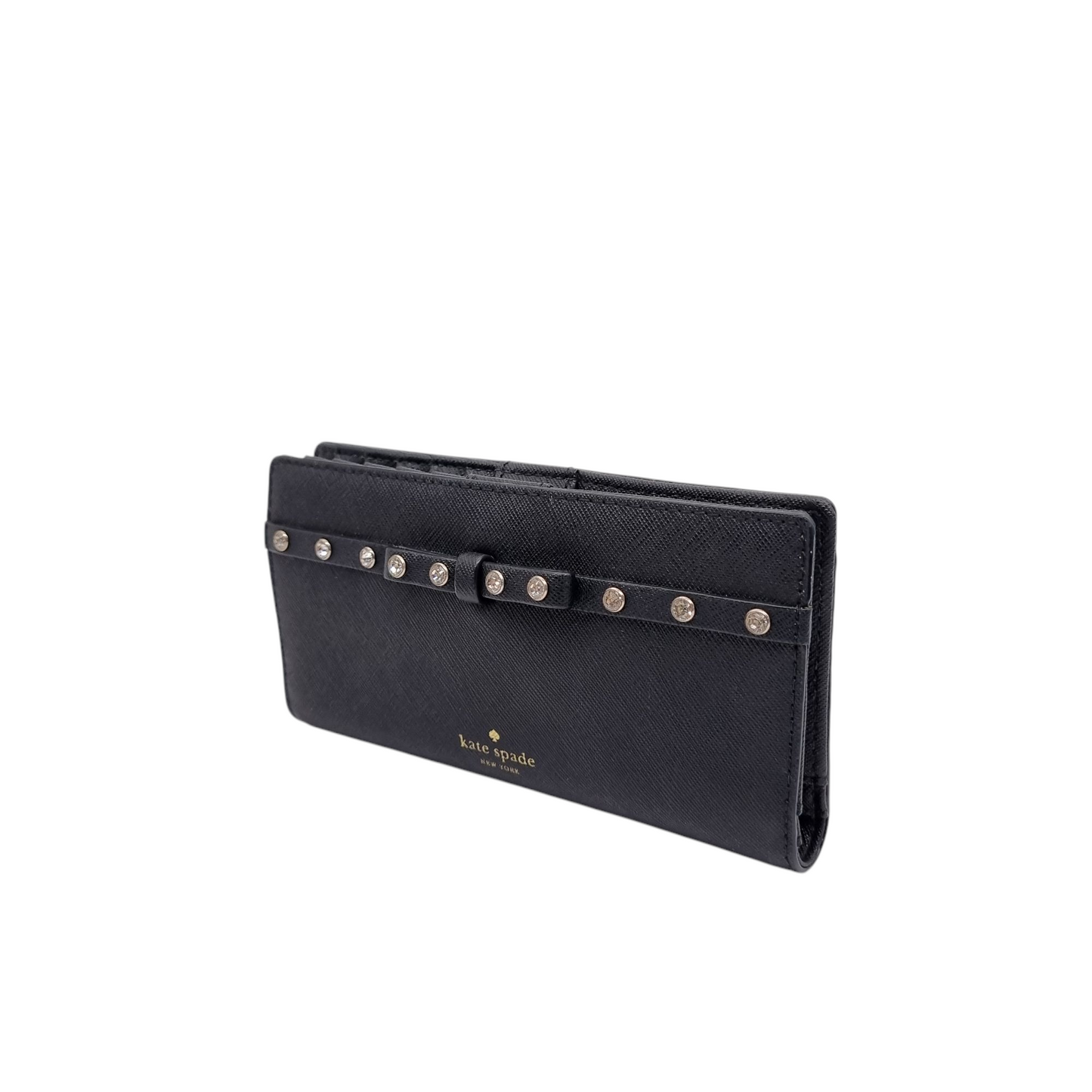 Kate Spade Crystal Stid Wallet Black Size 17x9