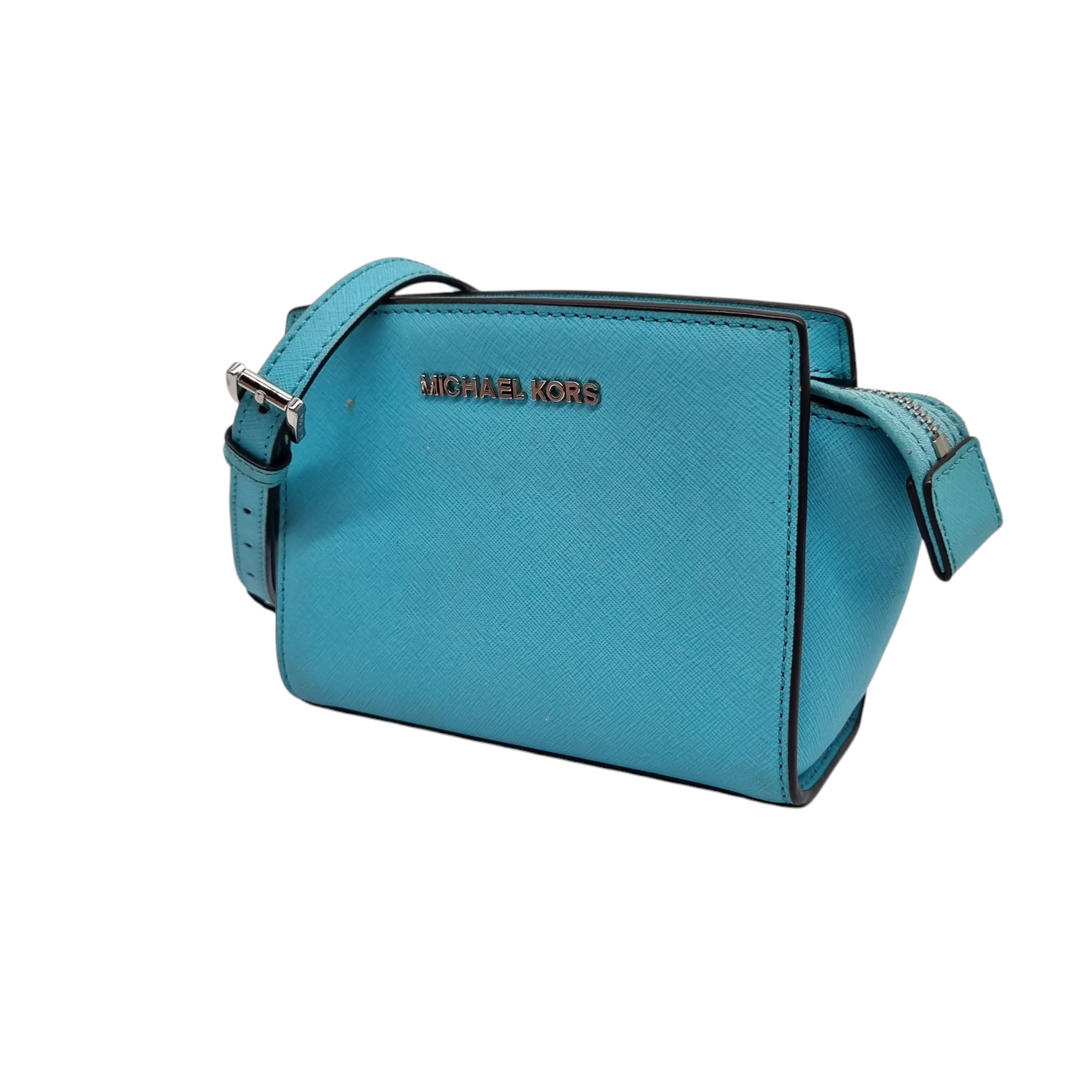 Michael Kors Selma Mini Leather Turquoise Size 18x8x13