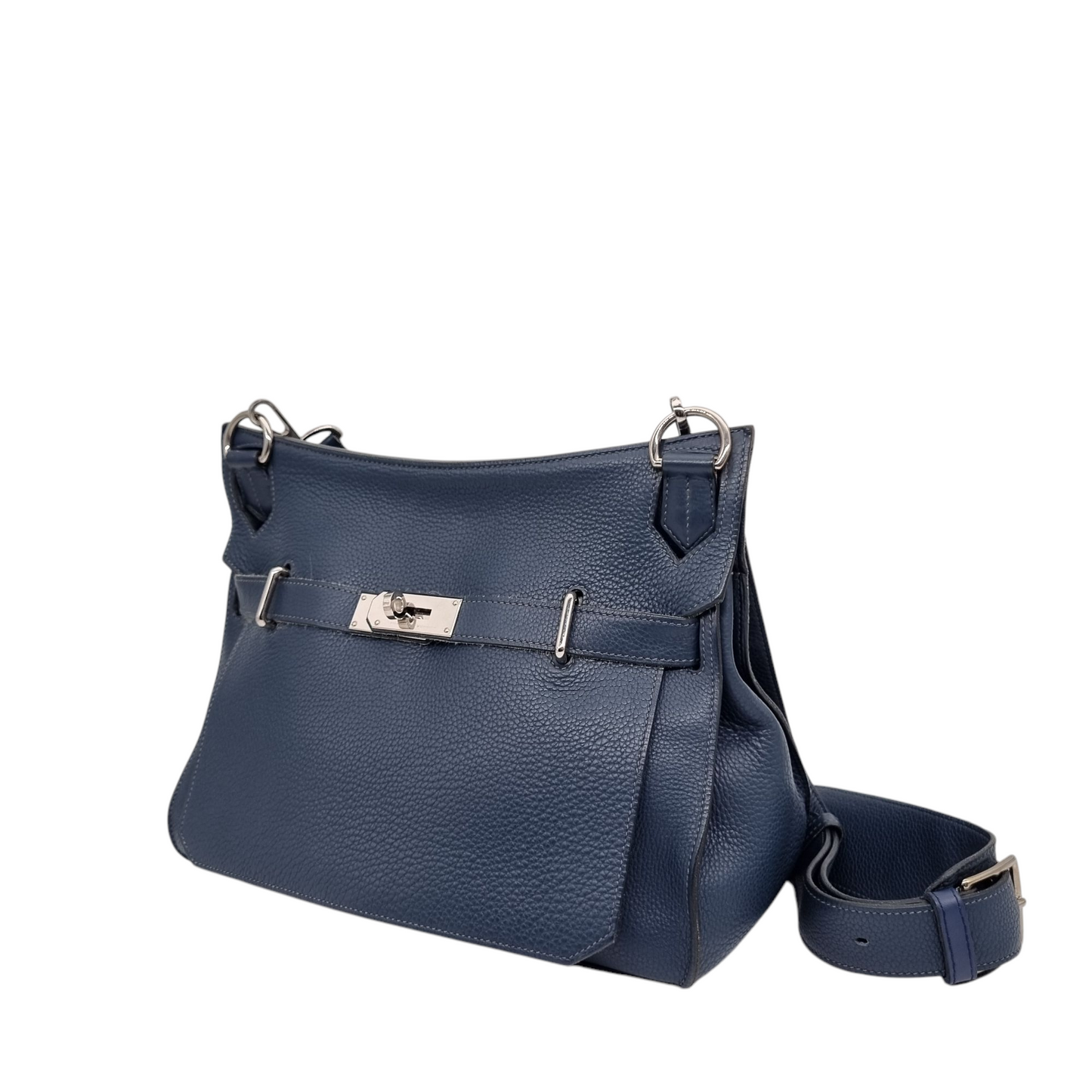 Hermes Jypsiere 34 Togo Leather Deep Blue #L 2008 Size 34x15x28
