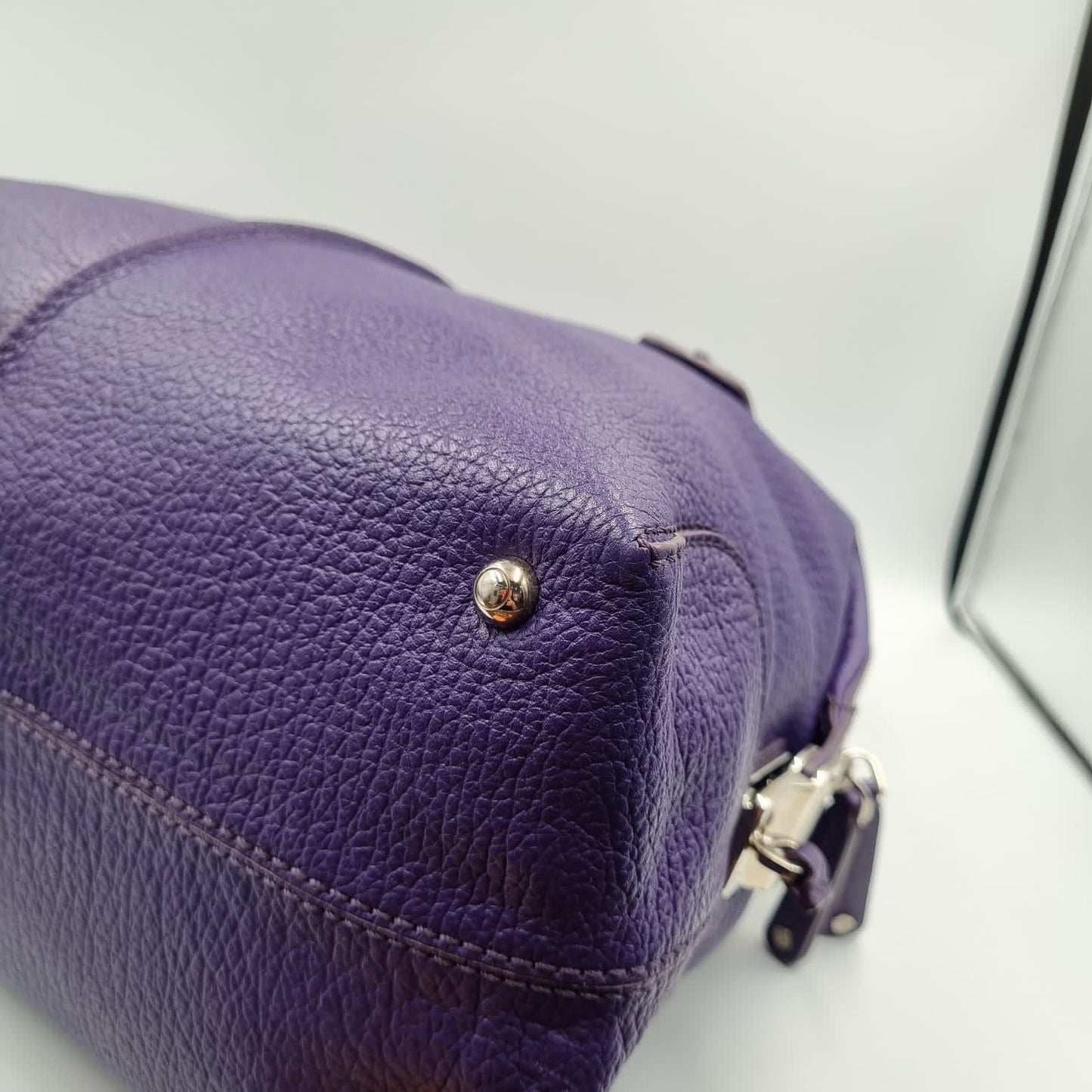 Tod's D-Styling Convertibles Bauletto Purple SHW Size 35x15x24