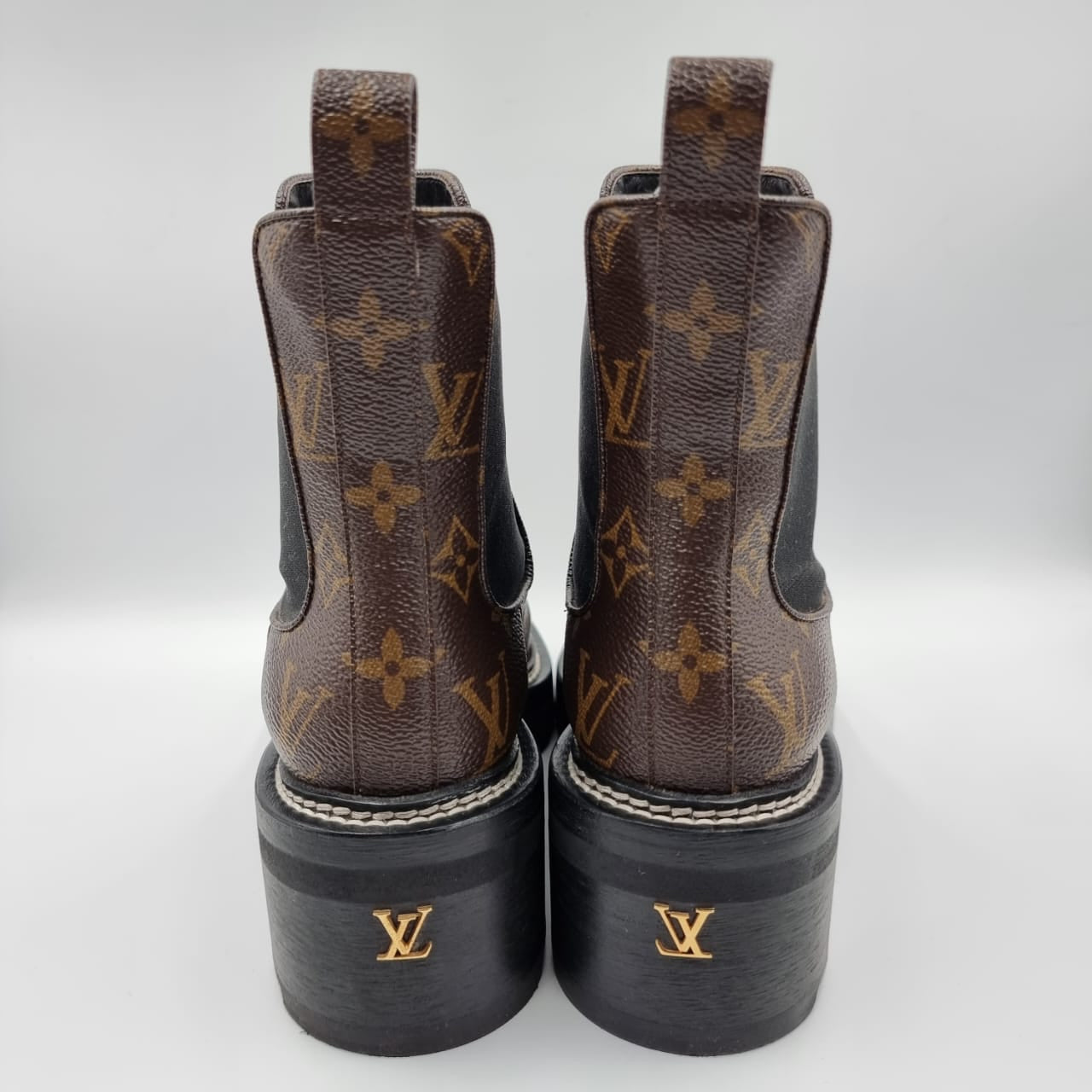 Louis Vuitton Beaubourg Ankle Boots Mono Size 37/23,5