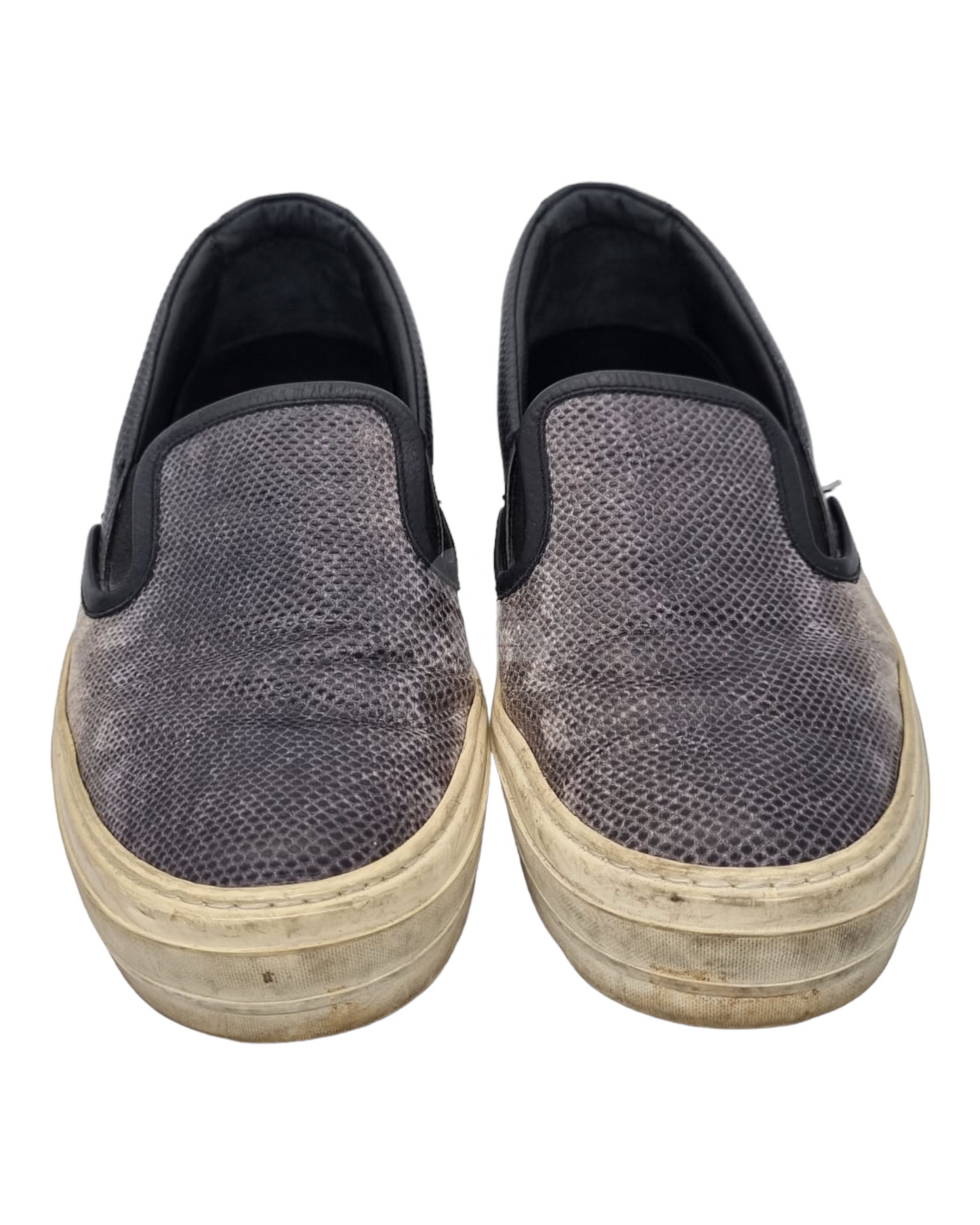 Salvatore Ferragamo Loafers Printed Snake Skin Black Insole 25,5