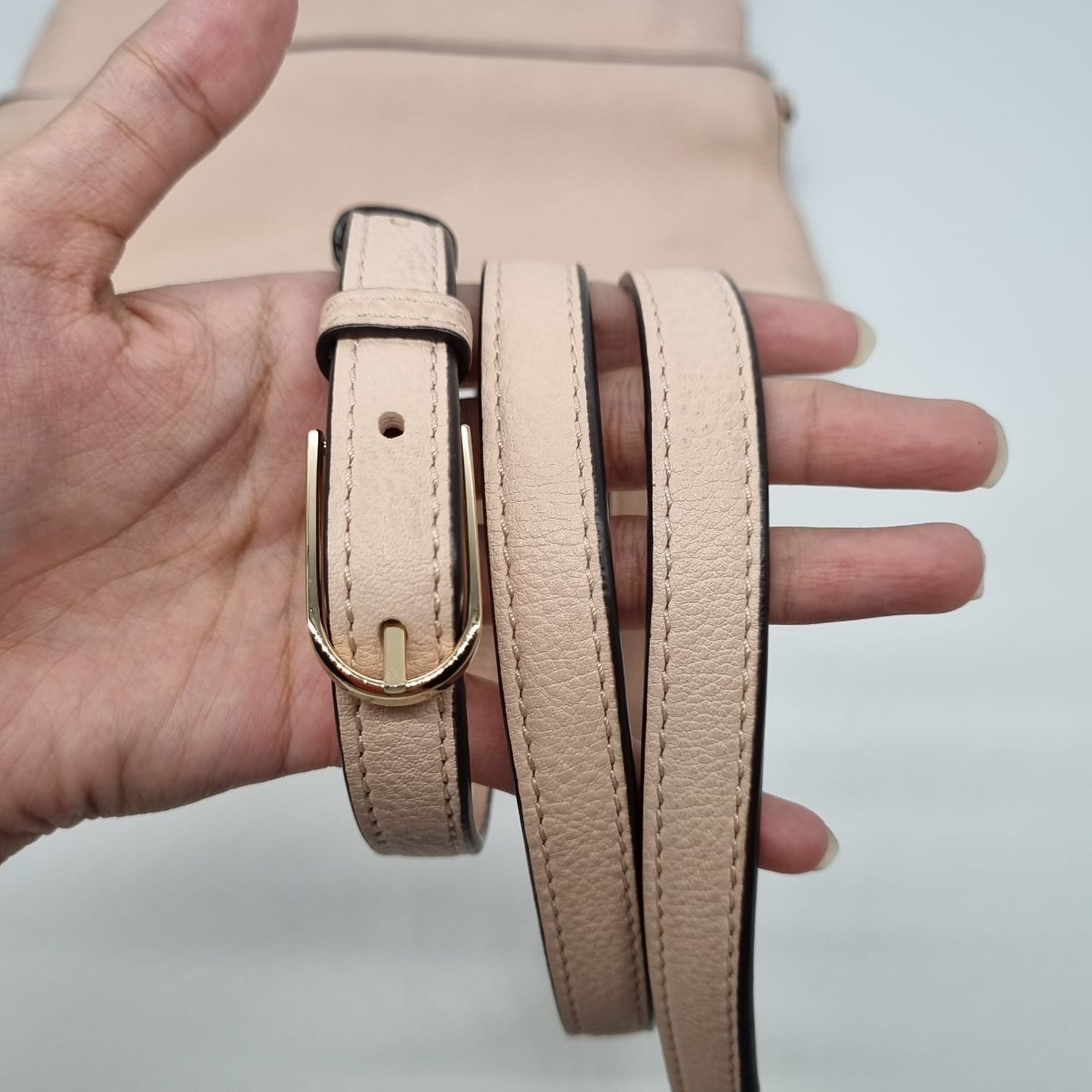 Tory Burch Thea Foldover Pink Sling Bag GHW Size 30X4X21