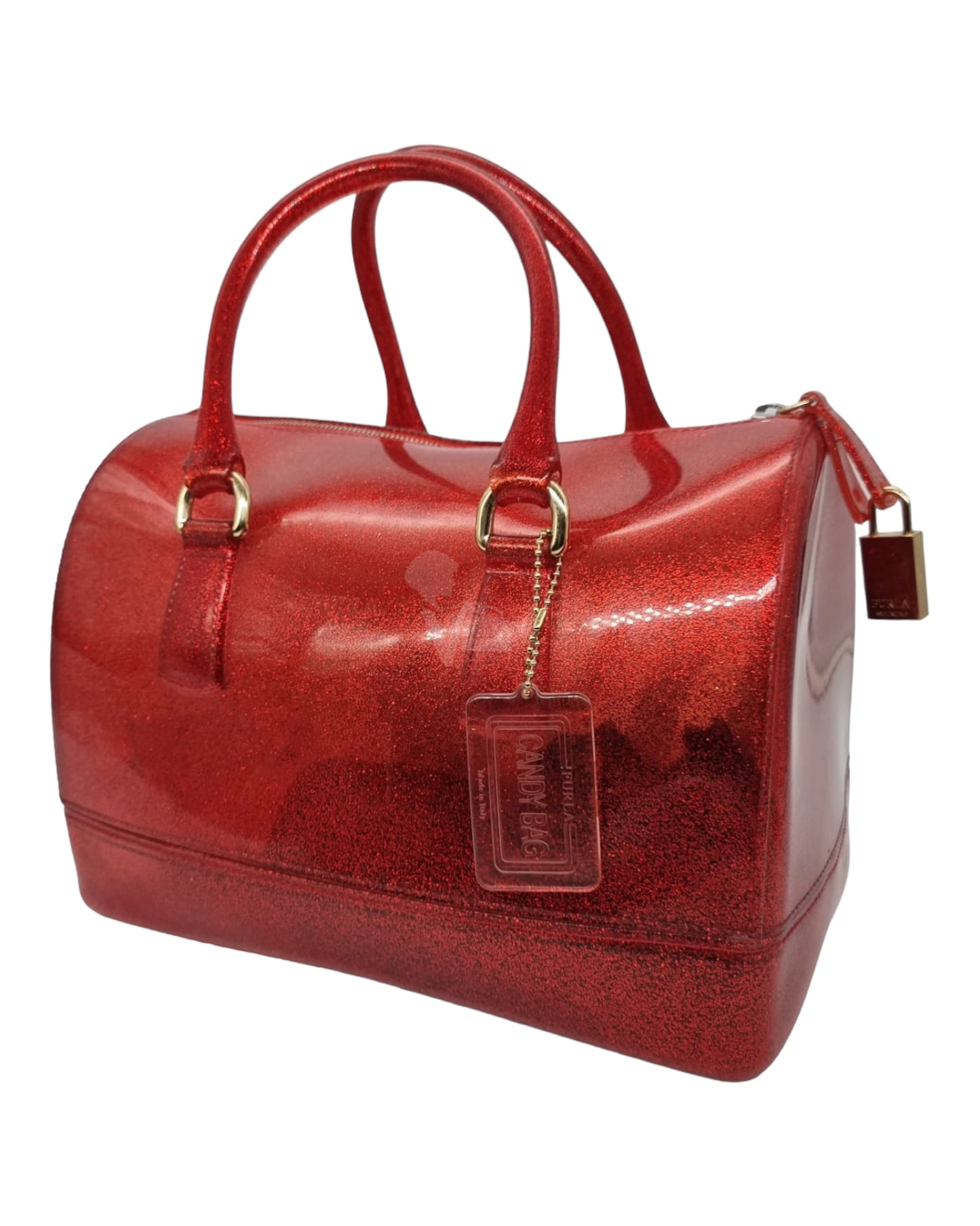 Furla Speedy Candy Red Metalic size 30x17x25
