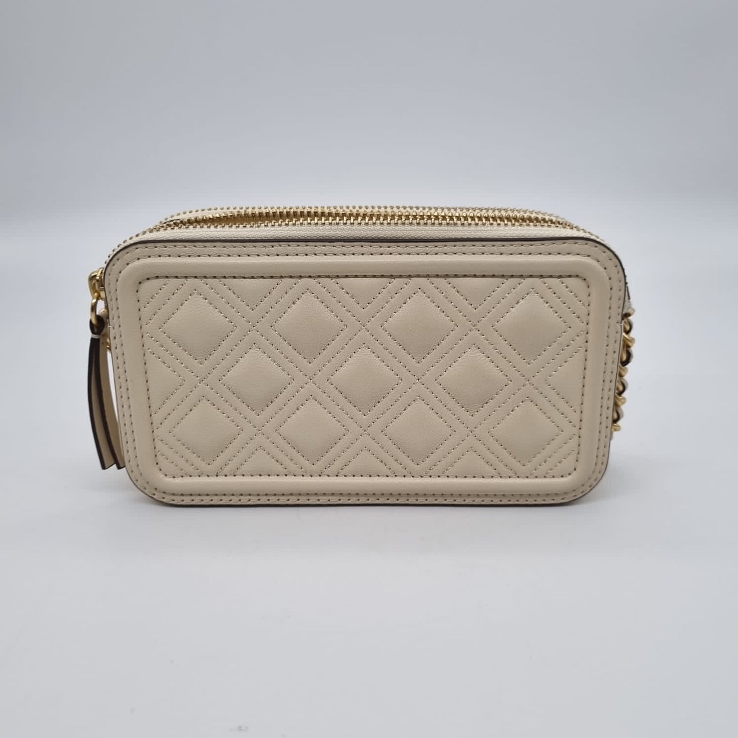 Tory Burch Fleming Double Zip New Cream Size 18x6x10