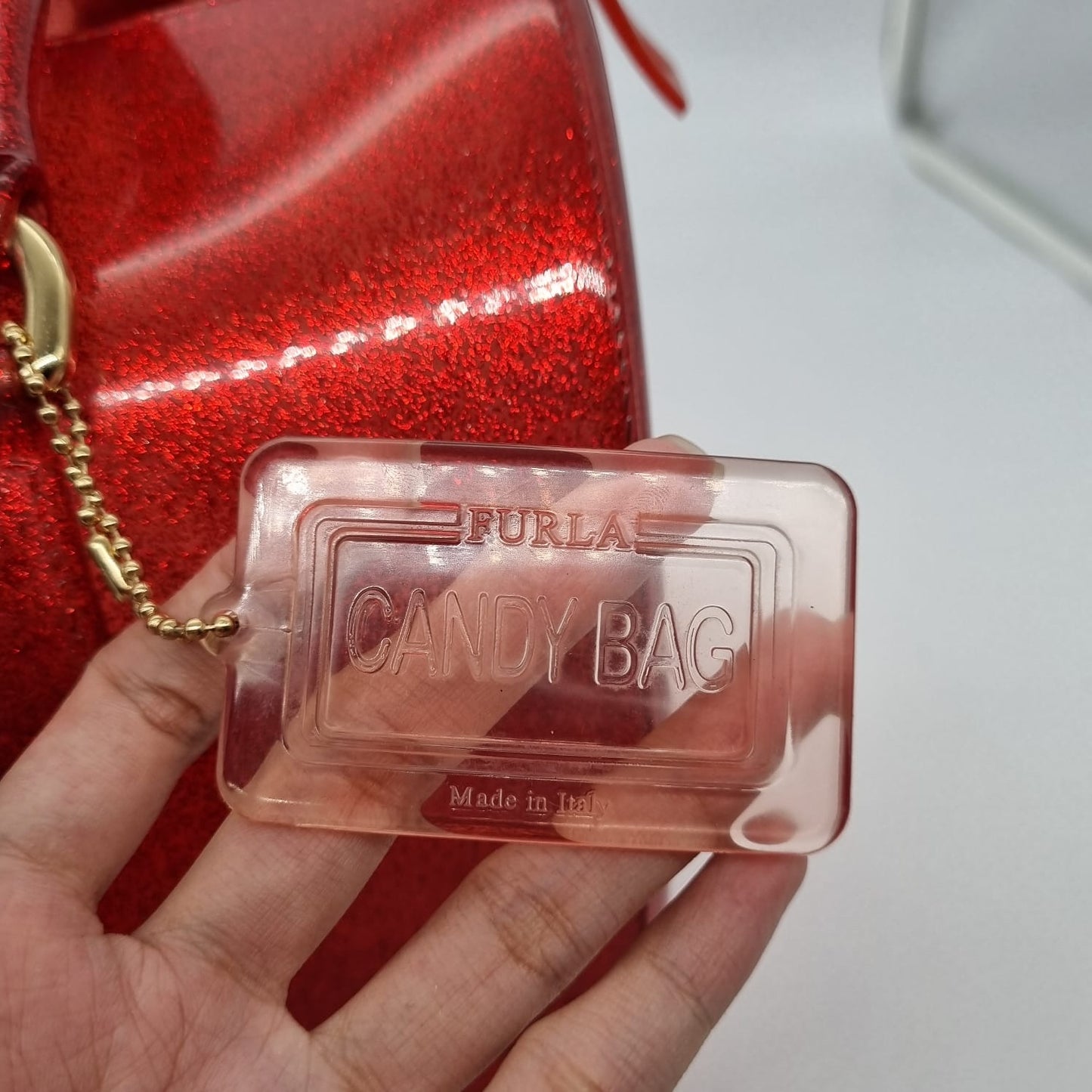 Furla Speedy Candy Red Metalic size 30x17x25
