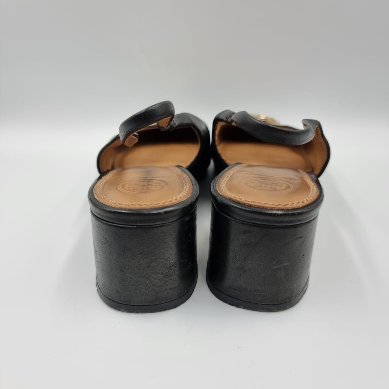 Tory Burch Minnie Cap Toe Slingback Pump Black Size 9M/26