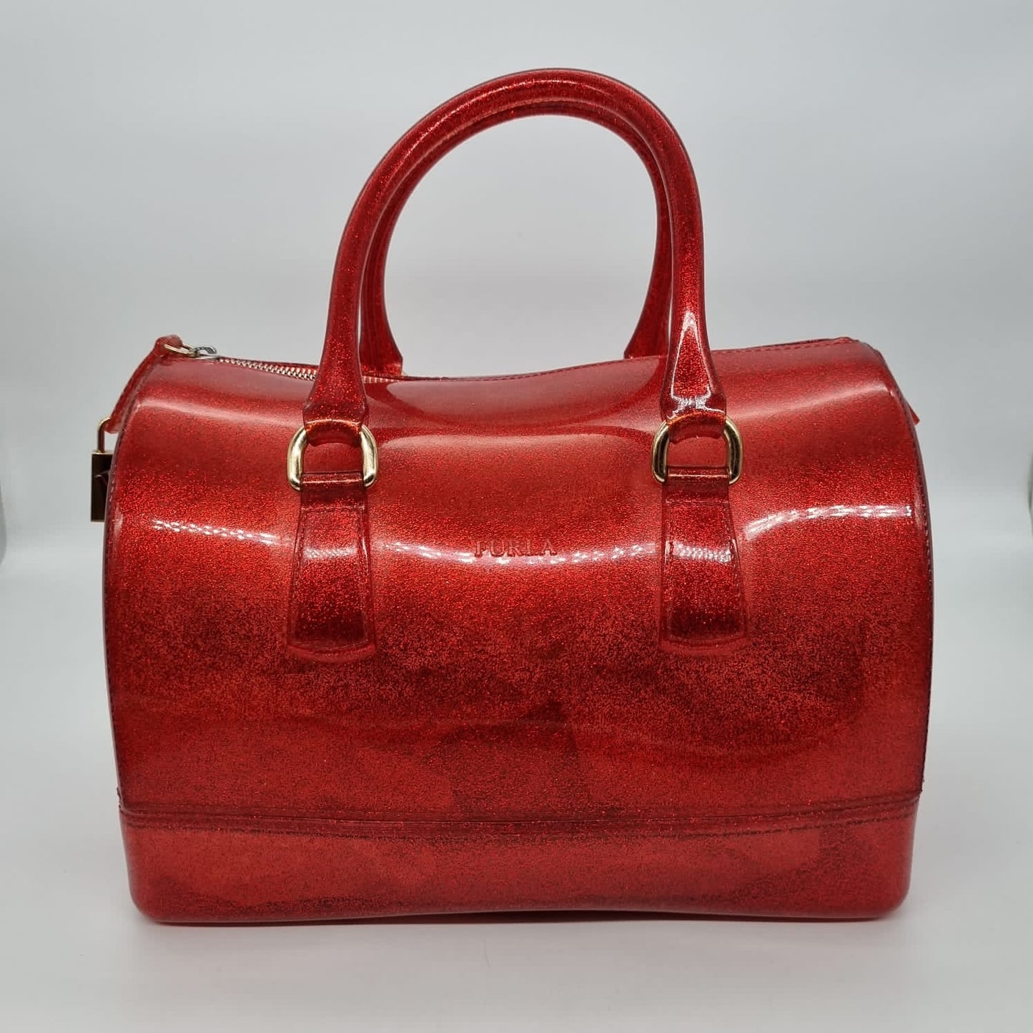 Furla Speedy Candy Red Metalic size 30x17x25