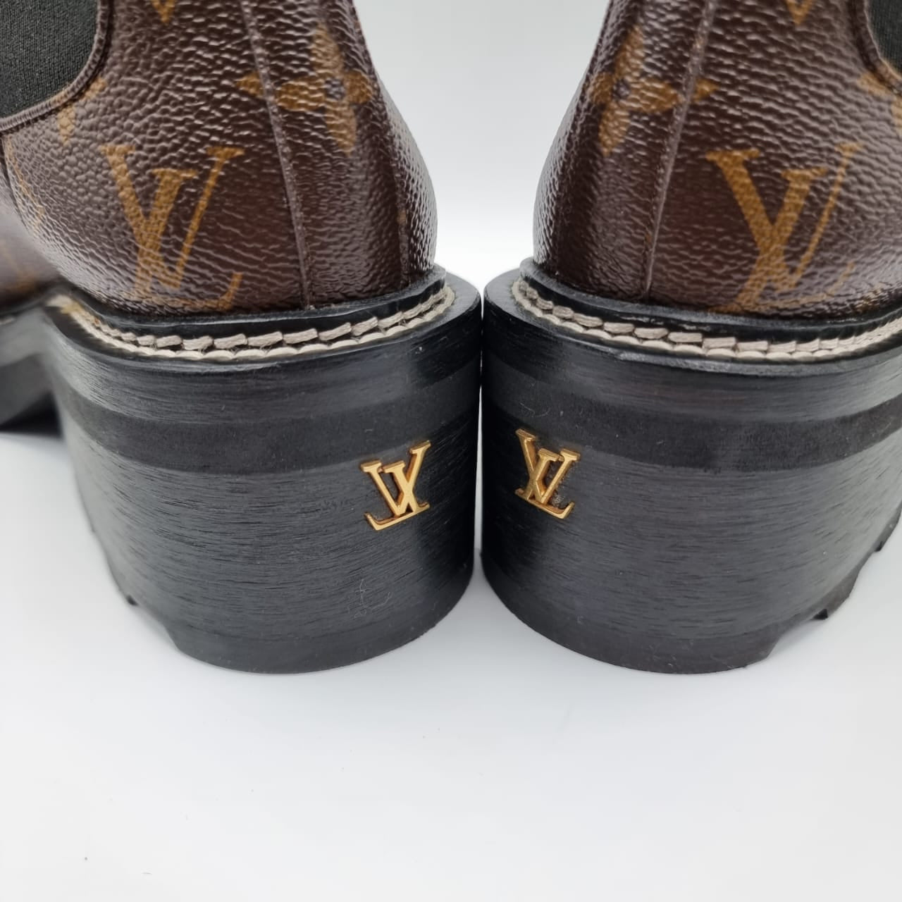Louis Vuitton Beaubourg Ankle Boots Mono Size 37/23,5