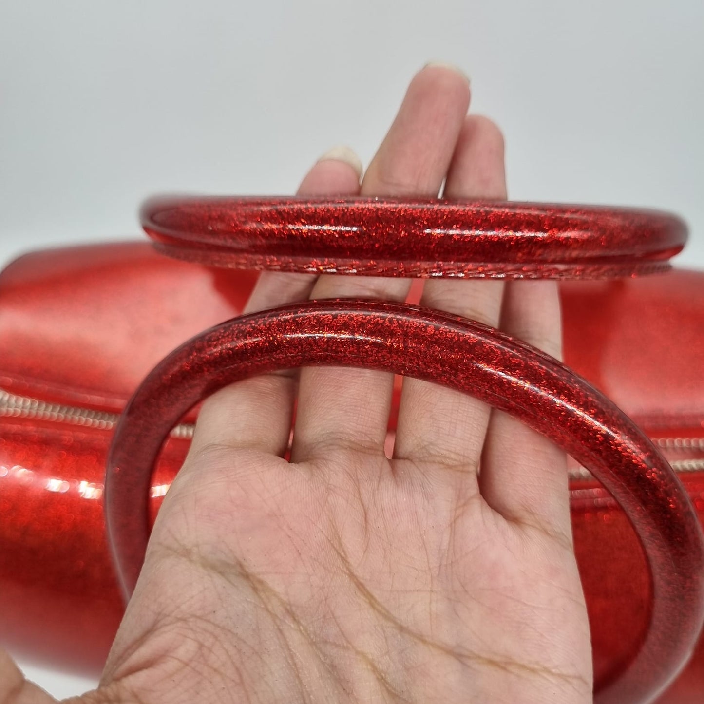 Furla Speedy Candy Red Metalic size 30x17x25