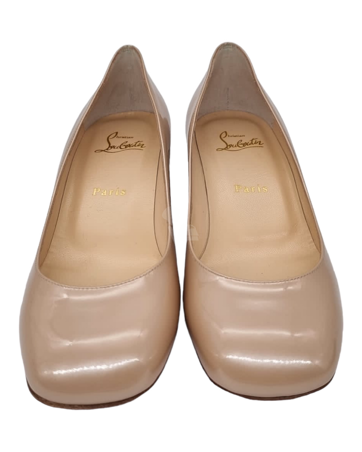 Christian Louboutin Cadrilla 35 Patent Nucre NEW Size 37,5/24,5