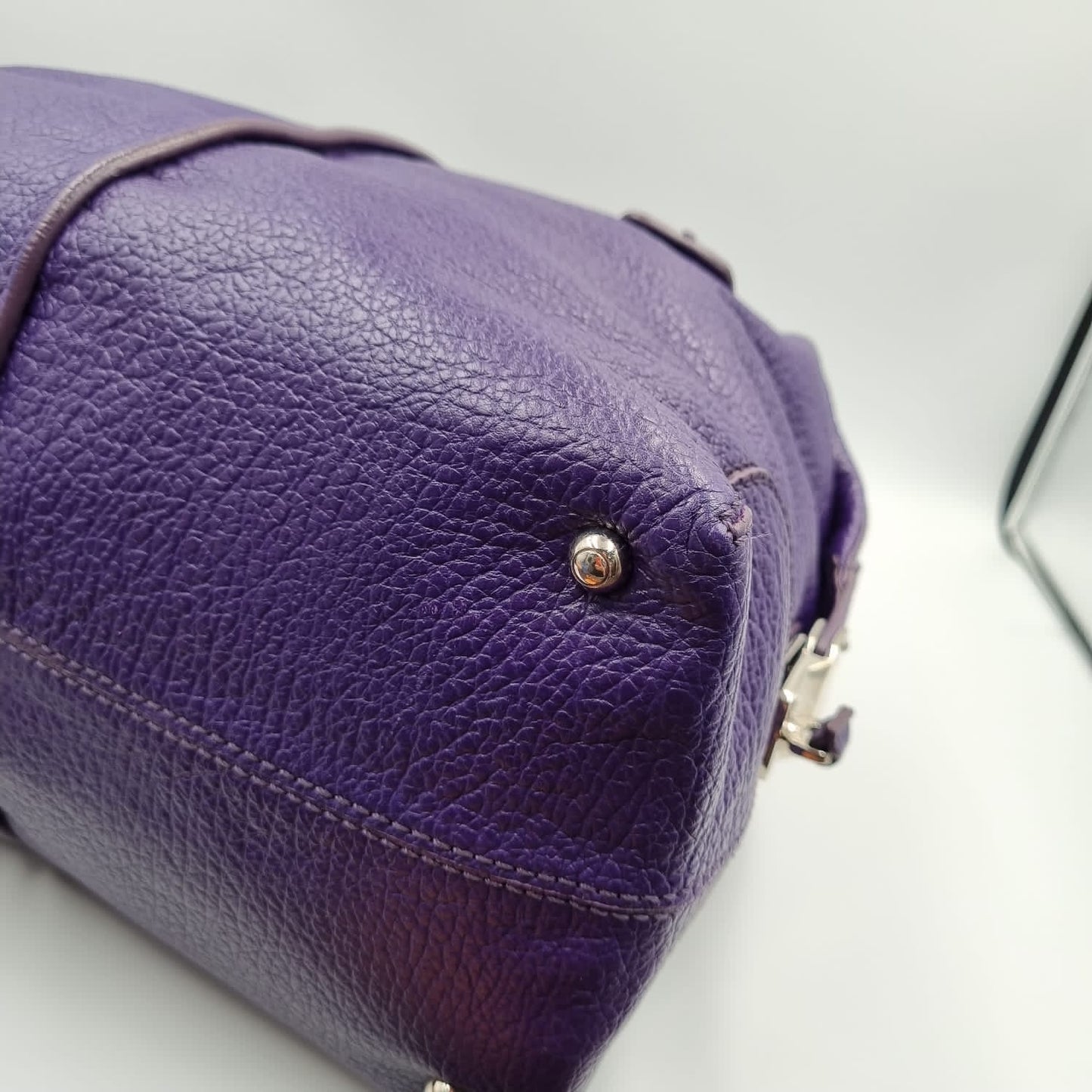 Tod's D-Styling Convertibles Bauletto Purple SHW Size 35x15x24