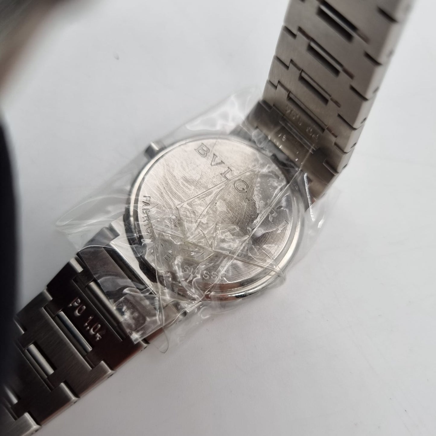 Bvlgari Quartz Black Dial Watch Silver 25mm