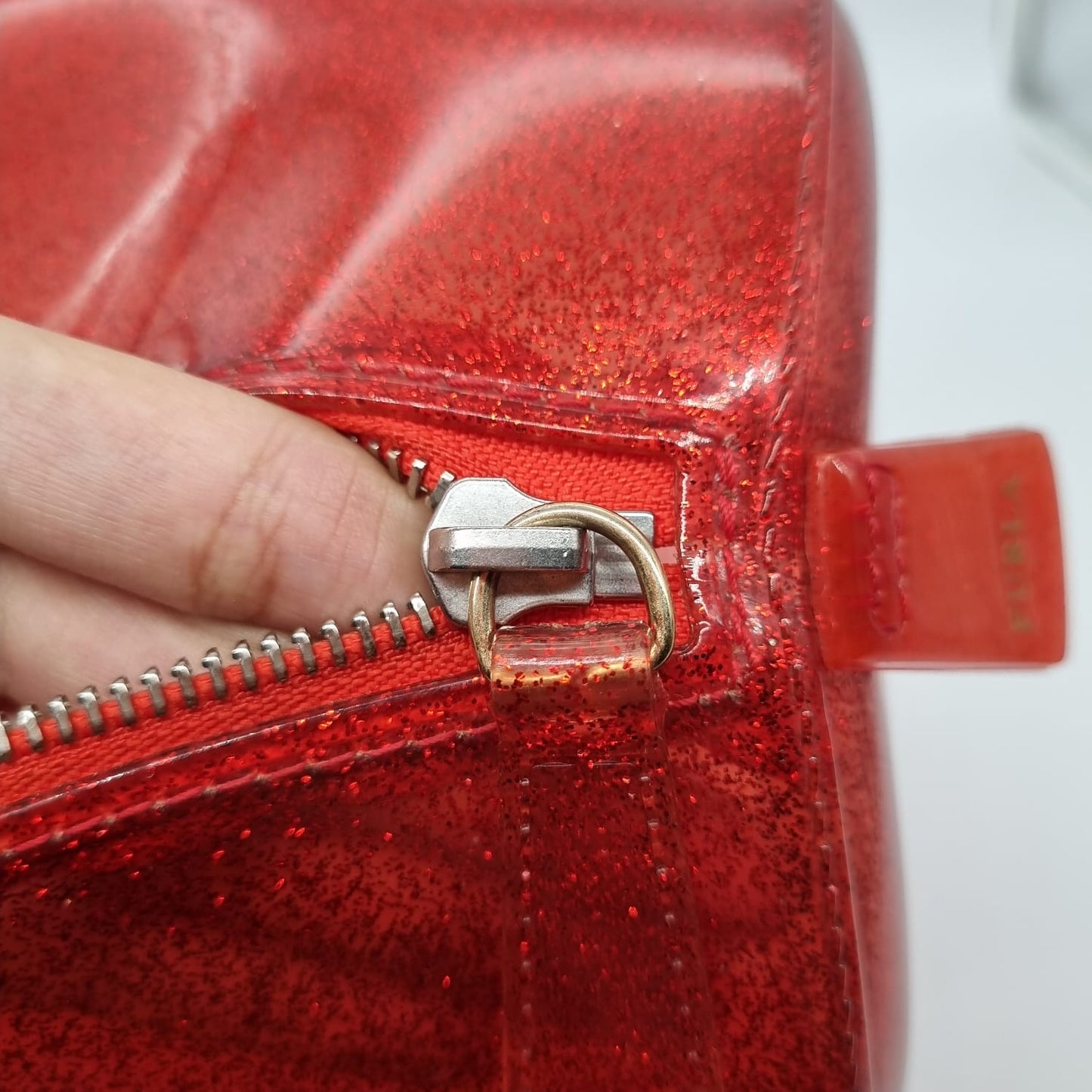 Furla Speedy Candy Red Metalic size 30x17x25