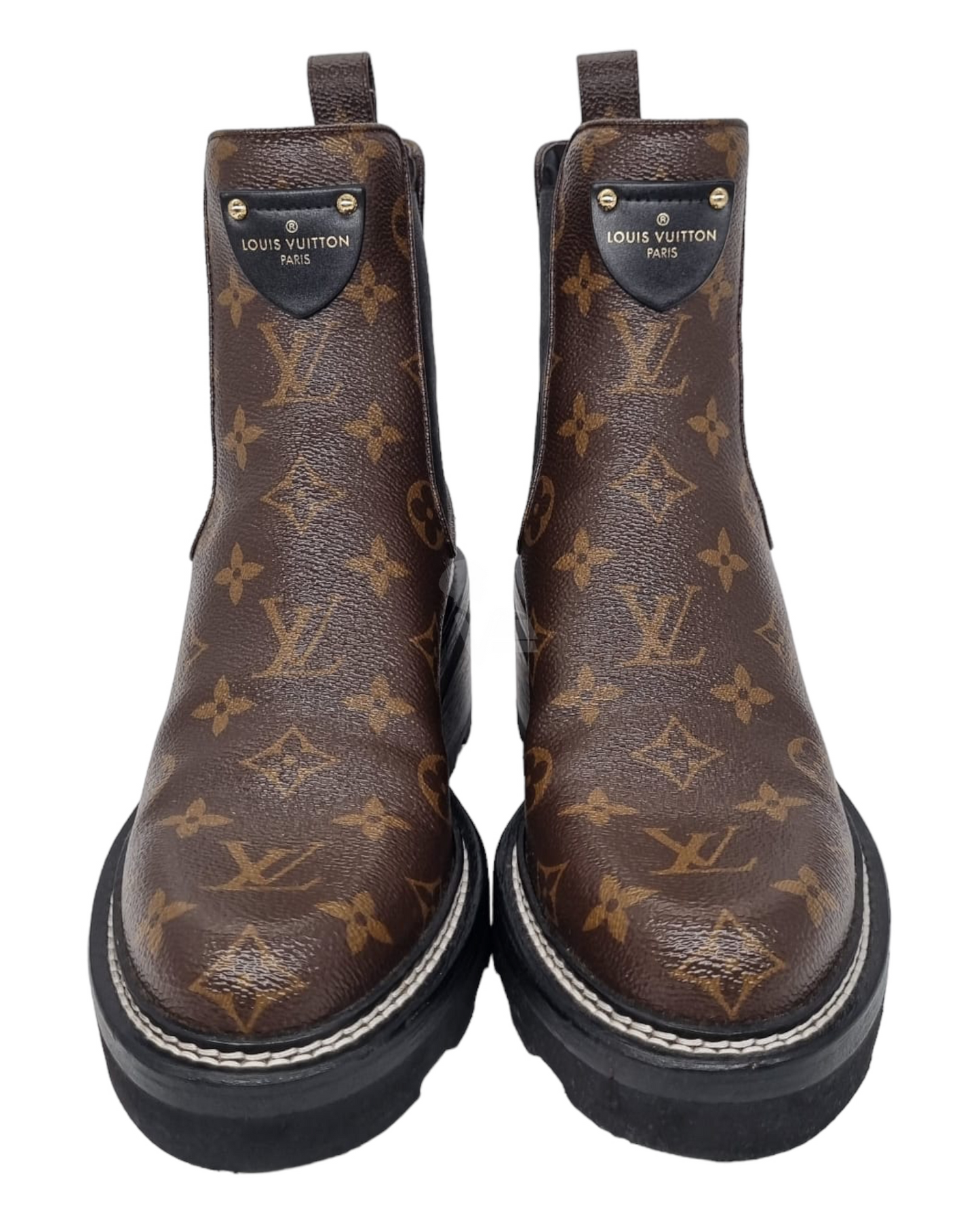 Louis Vuitton Beaubourg Ankle Boots Mono Size 37/23,5