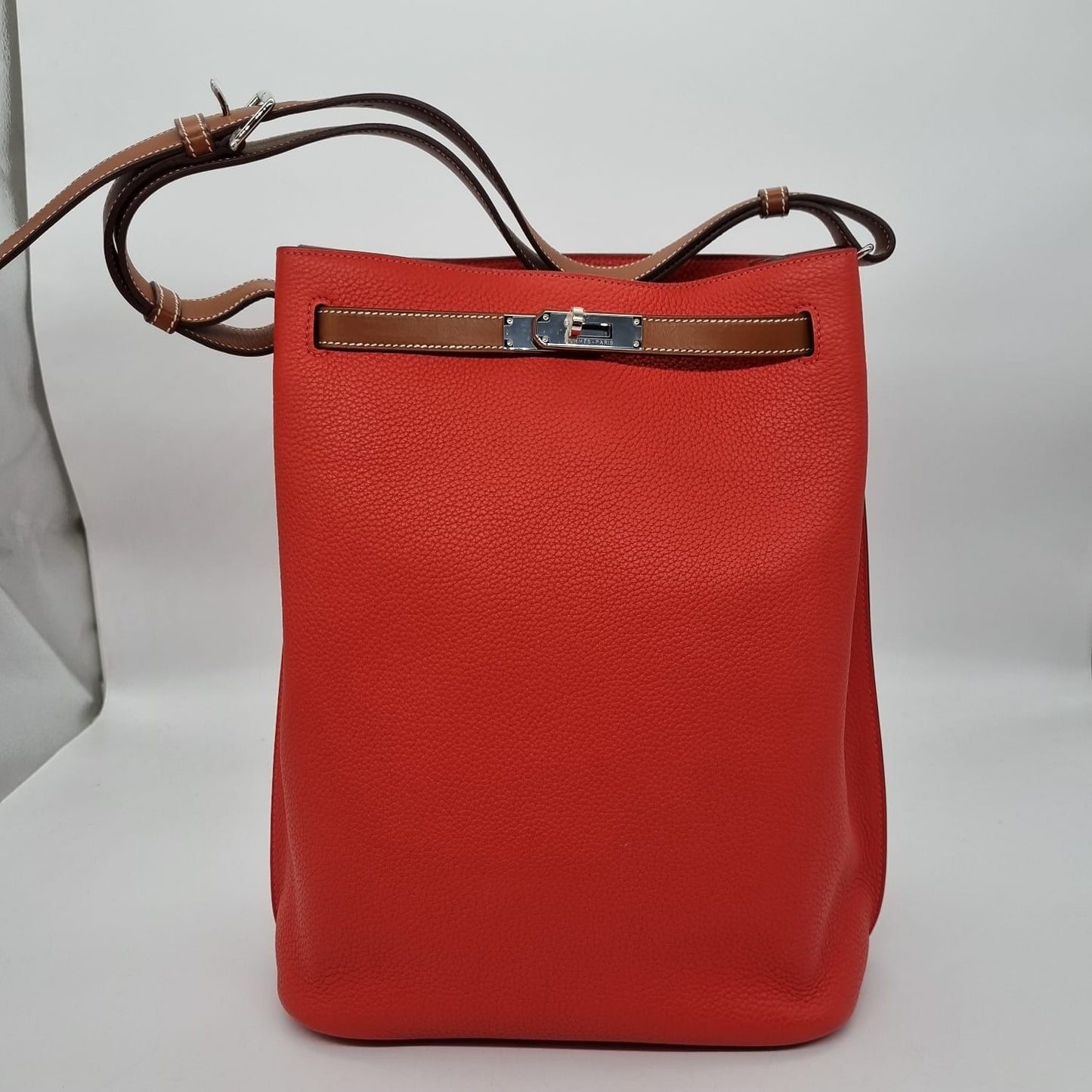 Hermes So Kelly 26 Feu Clemence #R 2014 Size 22x11x31