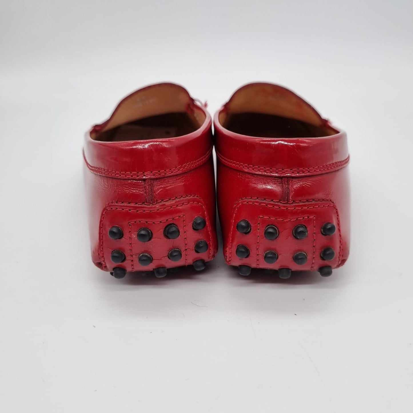 Tod's Gommino Patent Leather Loafers Red Size 37/24,5